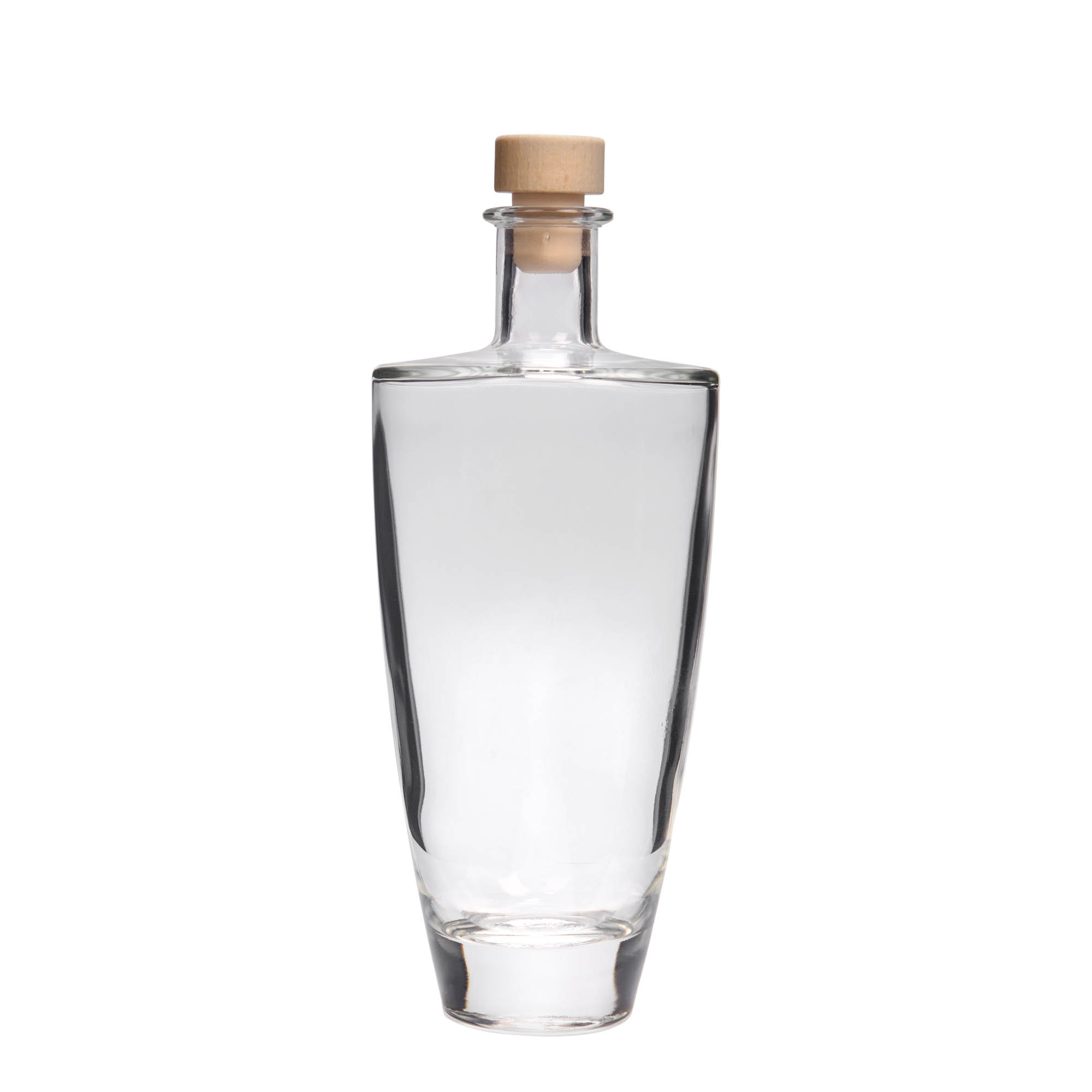 Garrafa de vidro de 500 ml 'Vanessa', oval, boca: cortiça