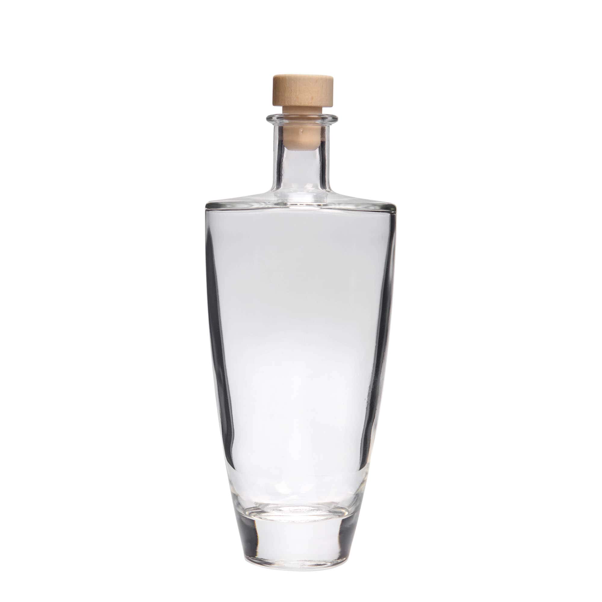 Garrafa de vidro de 500 ml 'Vanessa', oval, boca: cortiça