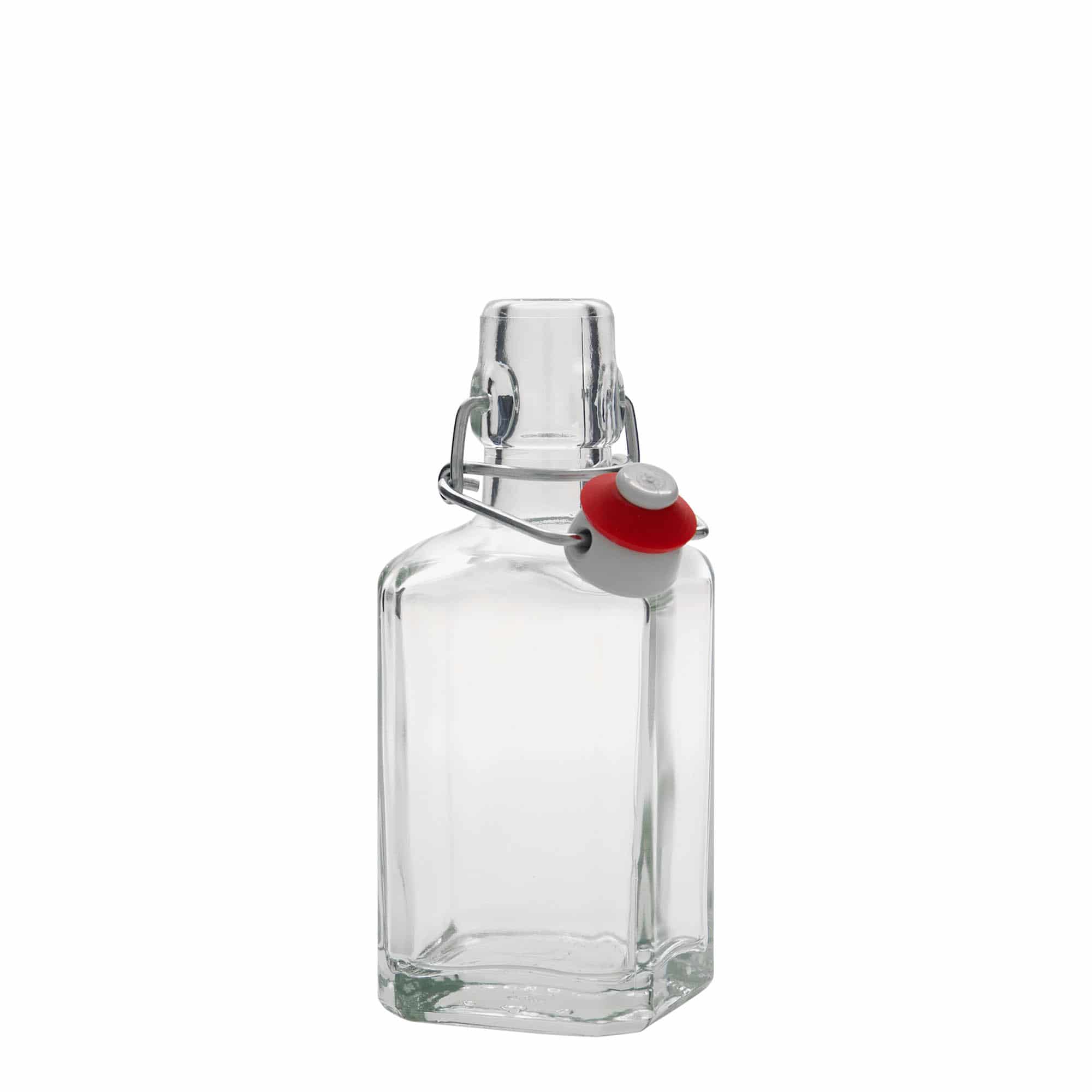 250 ml Garrafa de vidro 'Rialto', quadrada, boca: Tampa mecânica