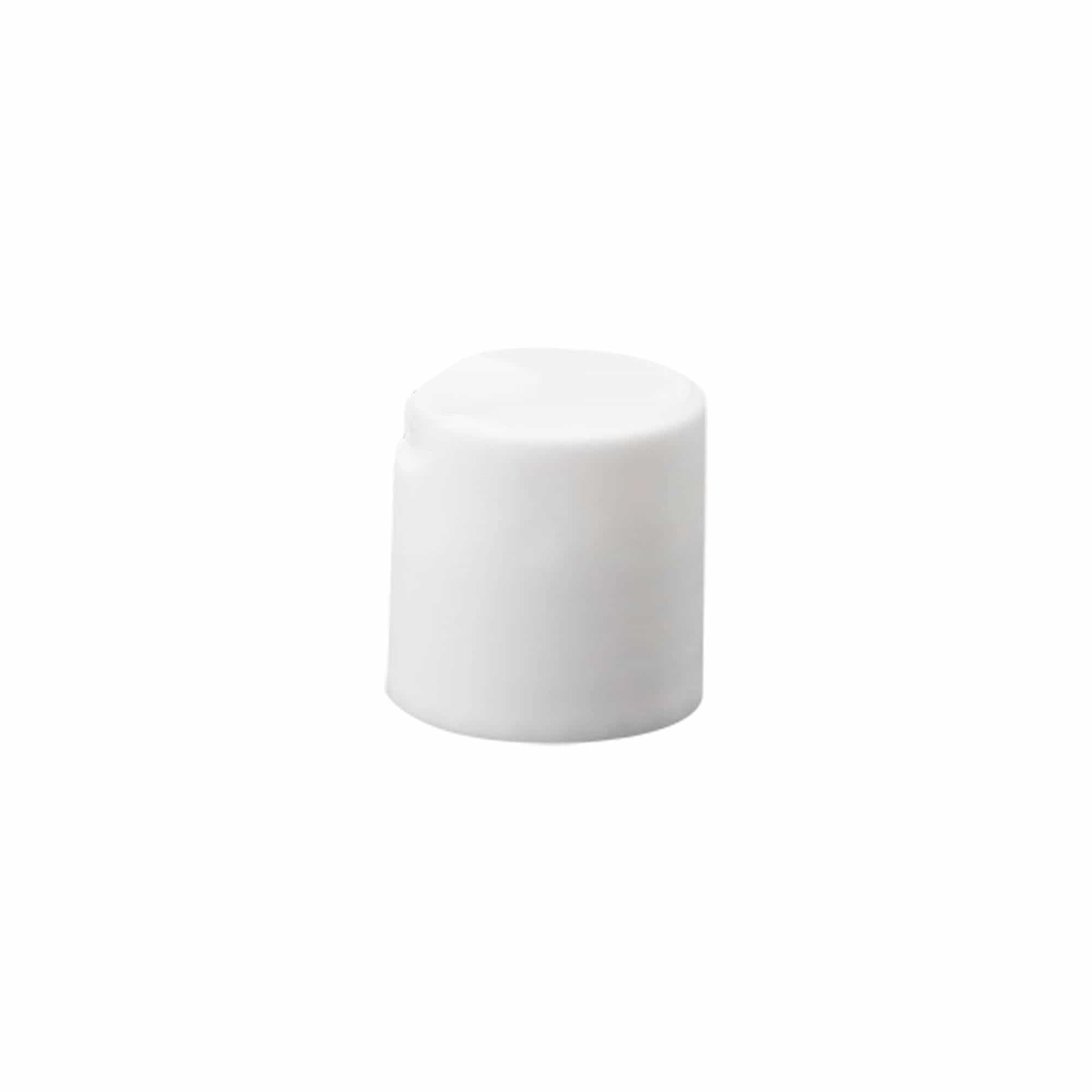 Tampa de rosca Disc Top, plástico PP, branca, para bocal: 24/410