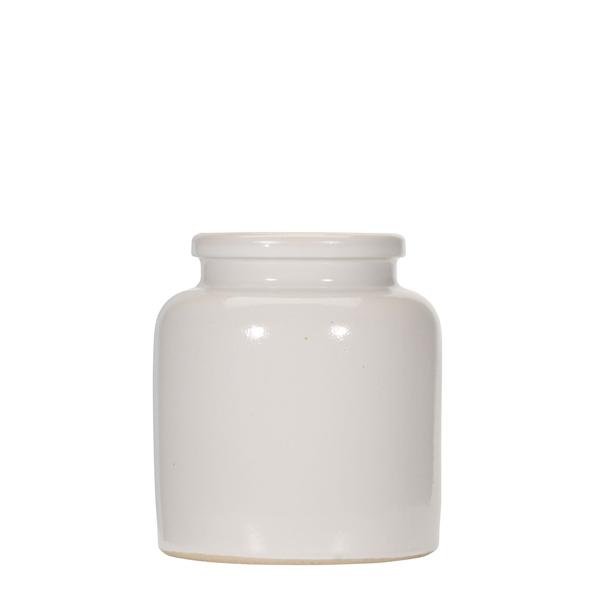 Vaso de grés de 270 ml, cerâmica, branco, boca: tampa de encaixe