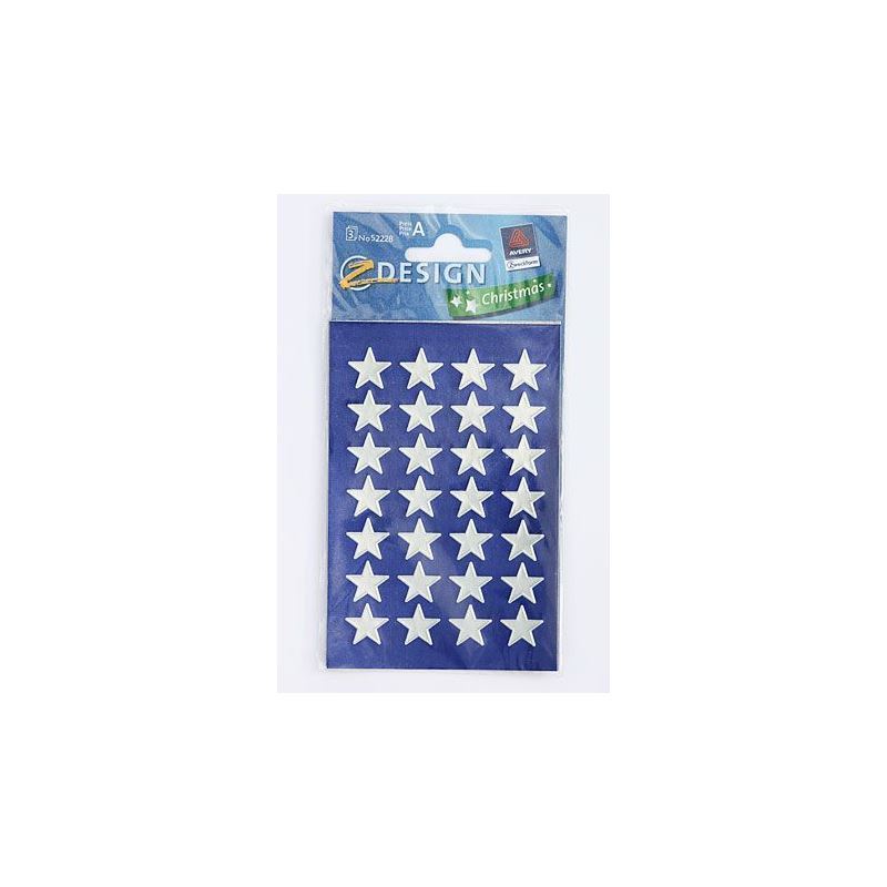 Autocolantes Zweckform 'Estrelas', papel, prata