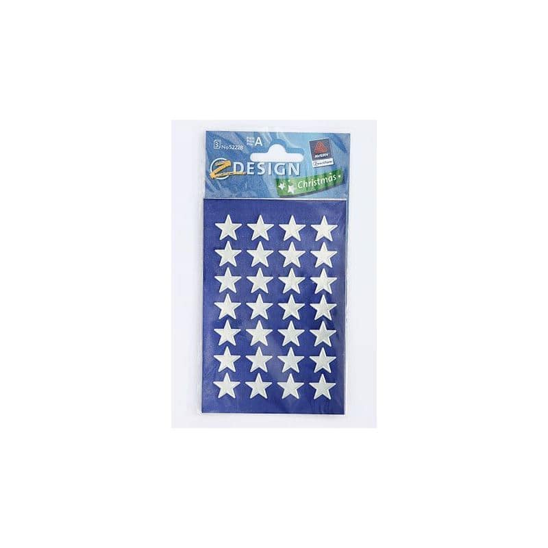 Autocolantes Zweckform 'Estrelas', papel, prata