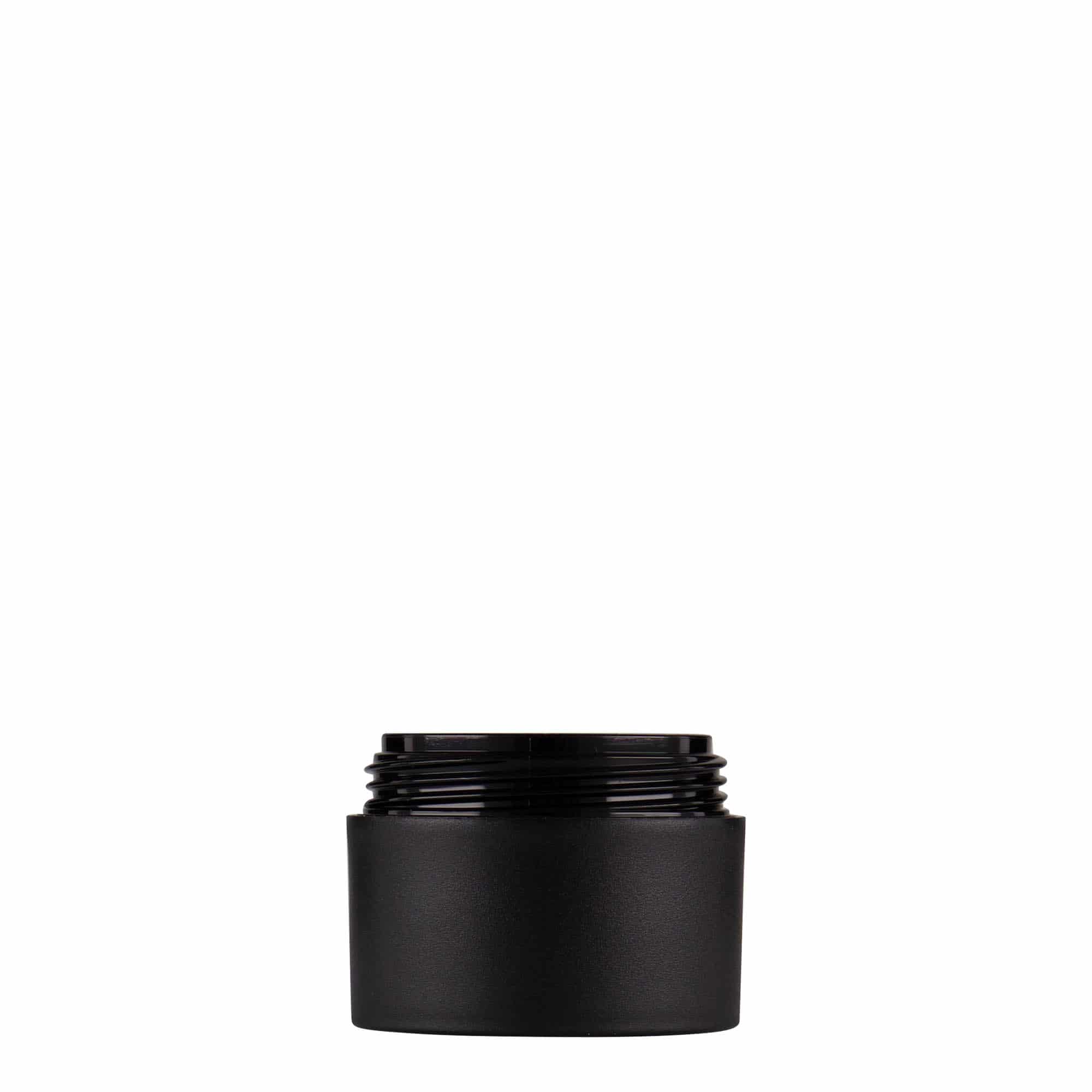 15 ml Boião em plástico 'Antonella', PP, preto, boca: Tampa de rosca 15 ml Boião em plástico 'Antonella', PP, preto, boca: Tampa de rosca