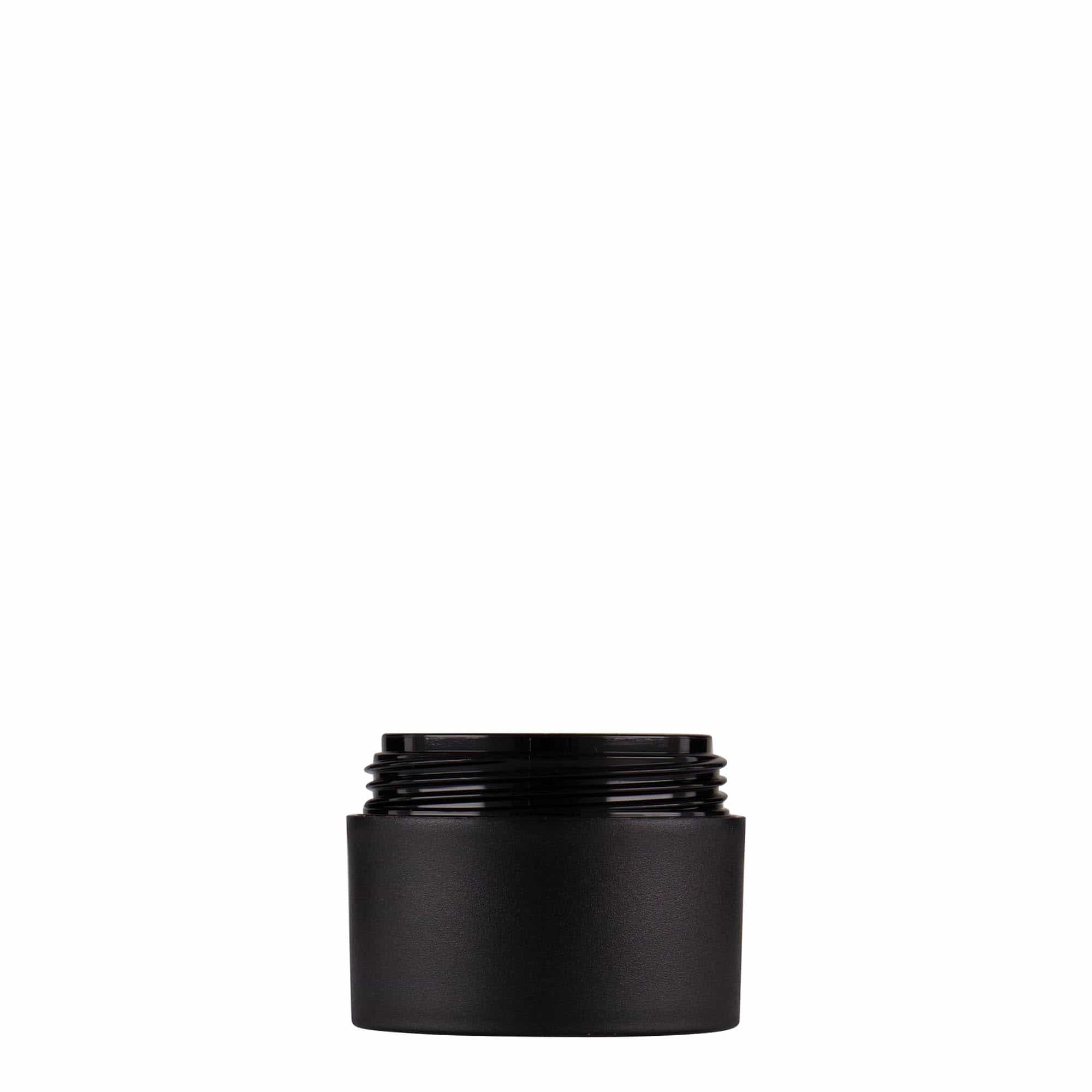 15 ml frasco de plástico 'Antonella', PP, preto, boca: tampa de rosca