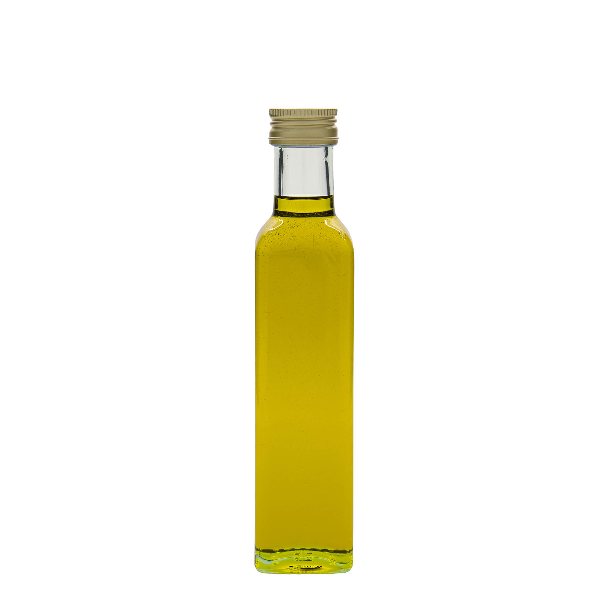 Garrafa de vidro de 250 ml 'Marasca', quadrada, boca: PP 31,5 Garrafa de vidro de 250 ml 'Marasca', quadrada, boca: PP 31,5