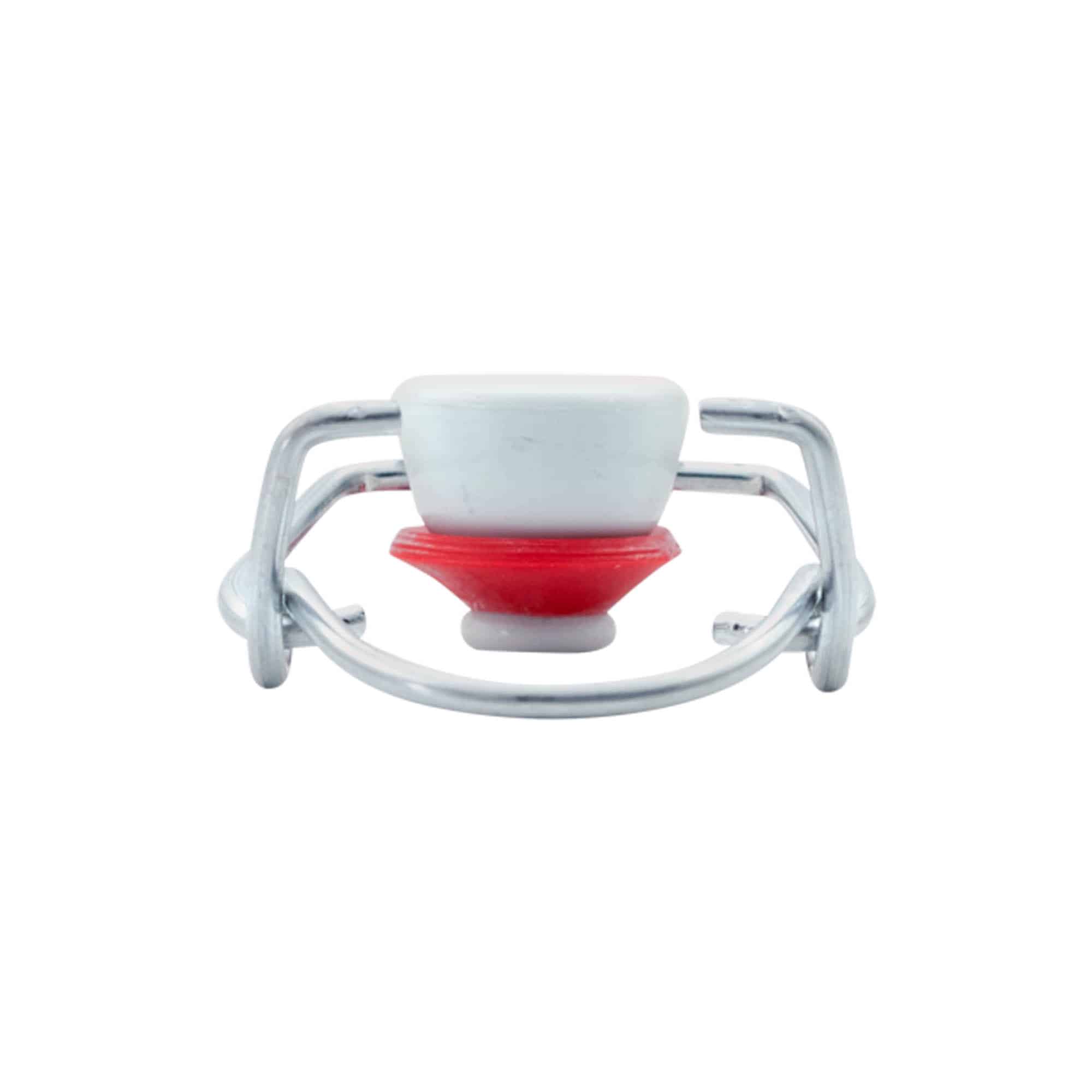 Fecho de pressão padrão, plástico, vermelho-branco