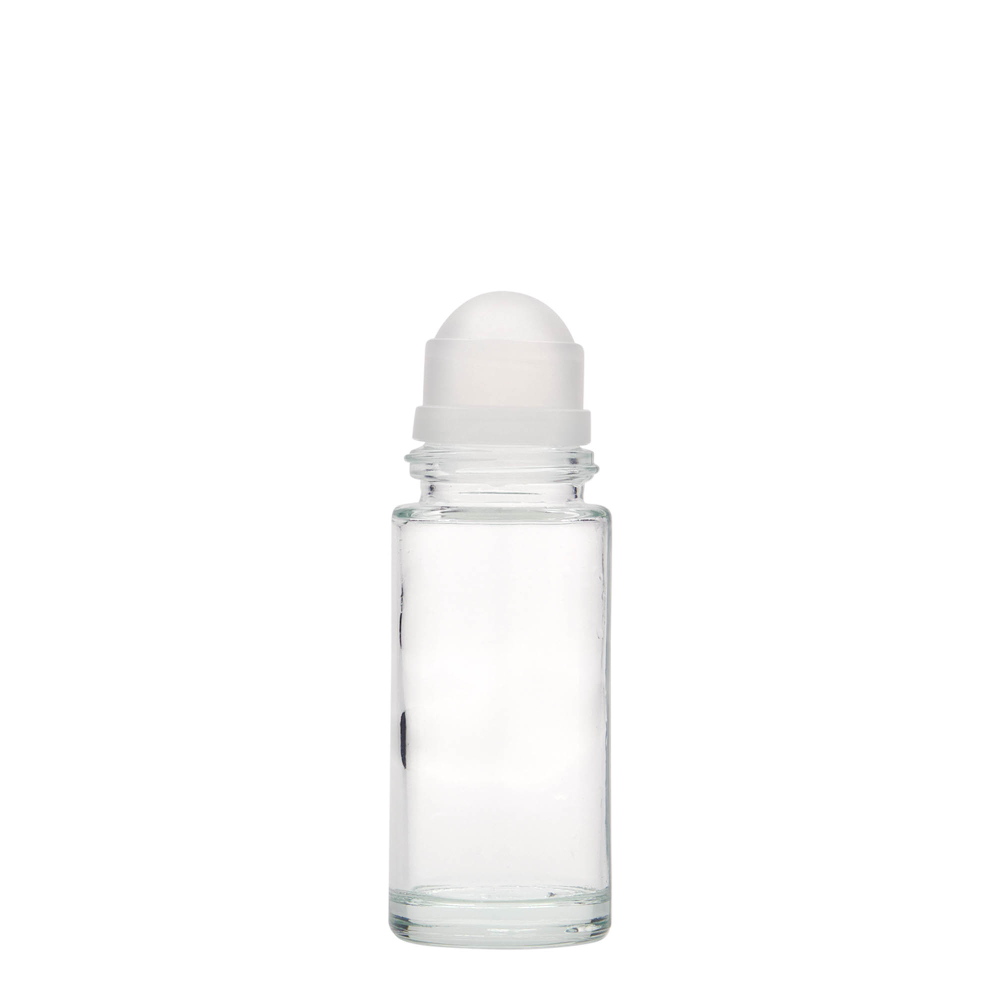 Frasco roll-on de 50 ml, vidro, abertura: tampa de rosca
