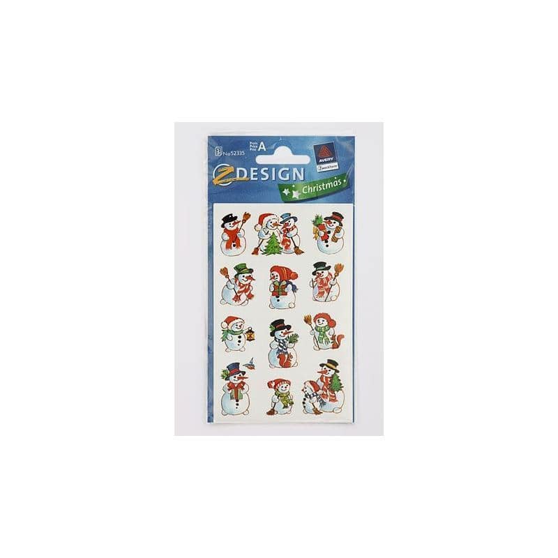 Autocolantes Zweckform 'Bonecos de Neve', papel, multicolor