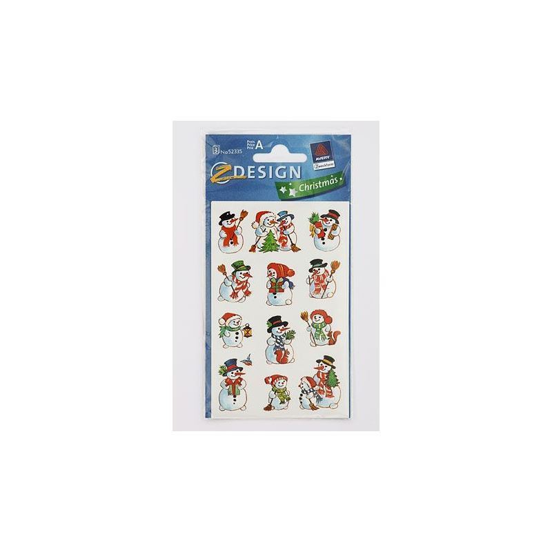 Autocolantes Zweckform 'Bonecos de Neve', papel, multicolor