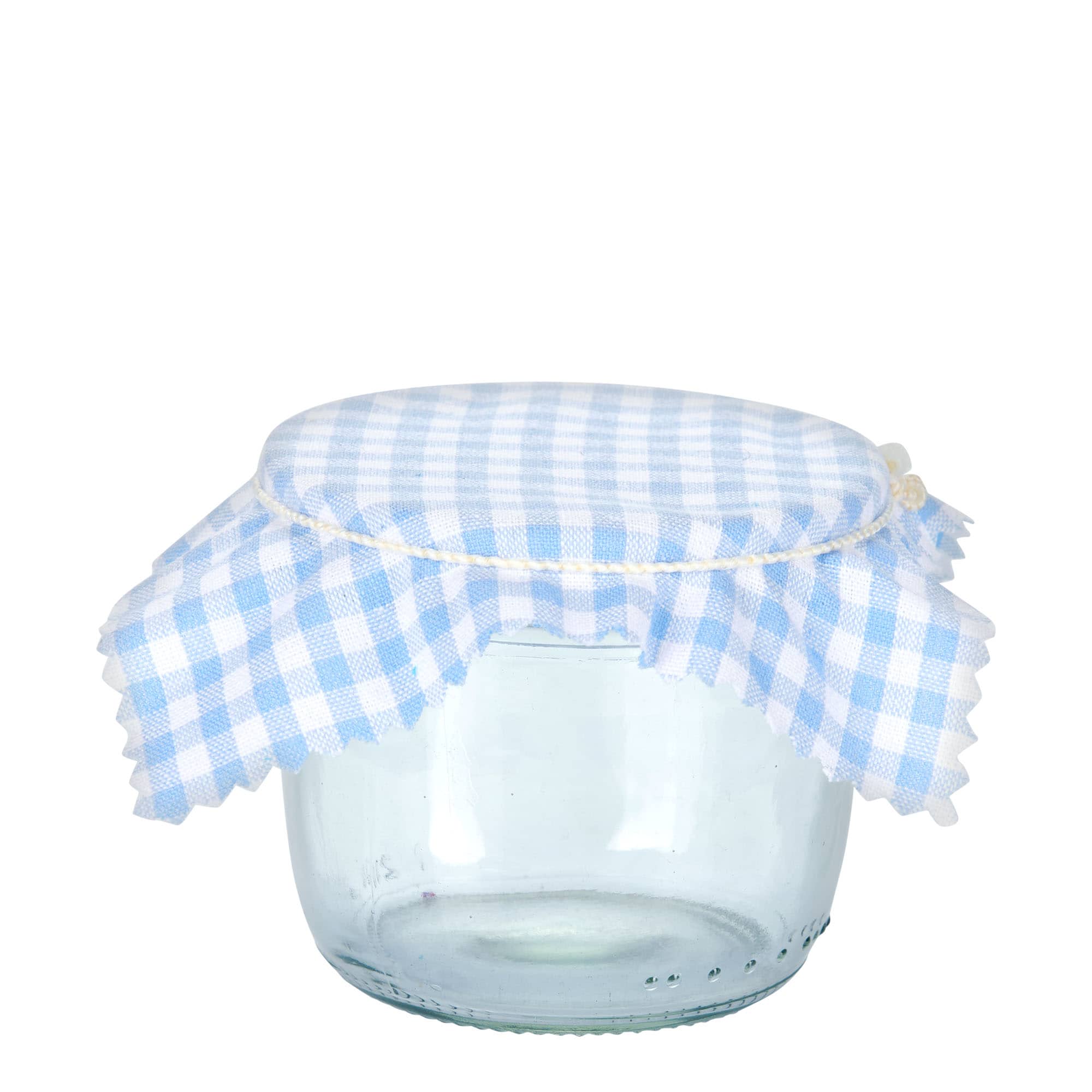 Guardanapo de tecido quadriculado 12x12, quadrado, têxtil, azul claro, boca: TO38-TO53