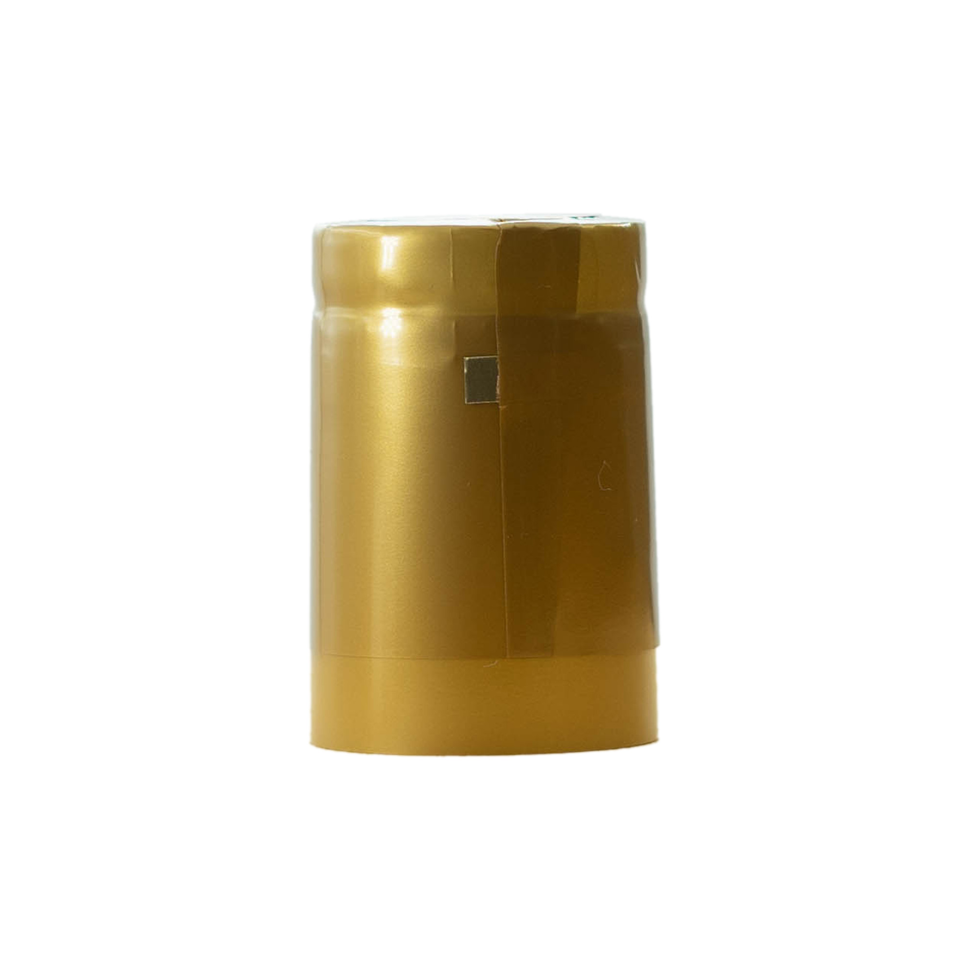 Cápsula termo-retrátil 32x41, plástico PVC, dourada Cápsula termo-retrátil 32x41, plástico PVC, dourada