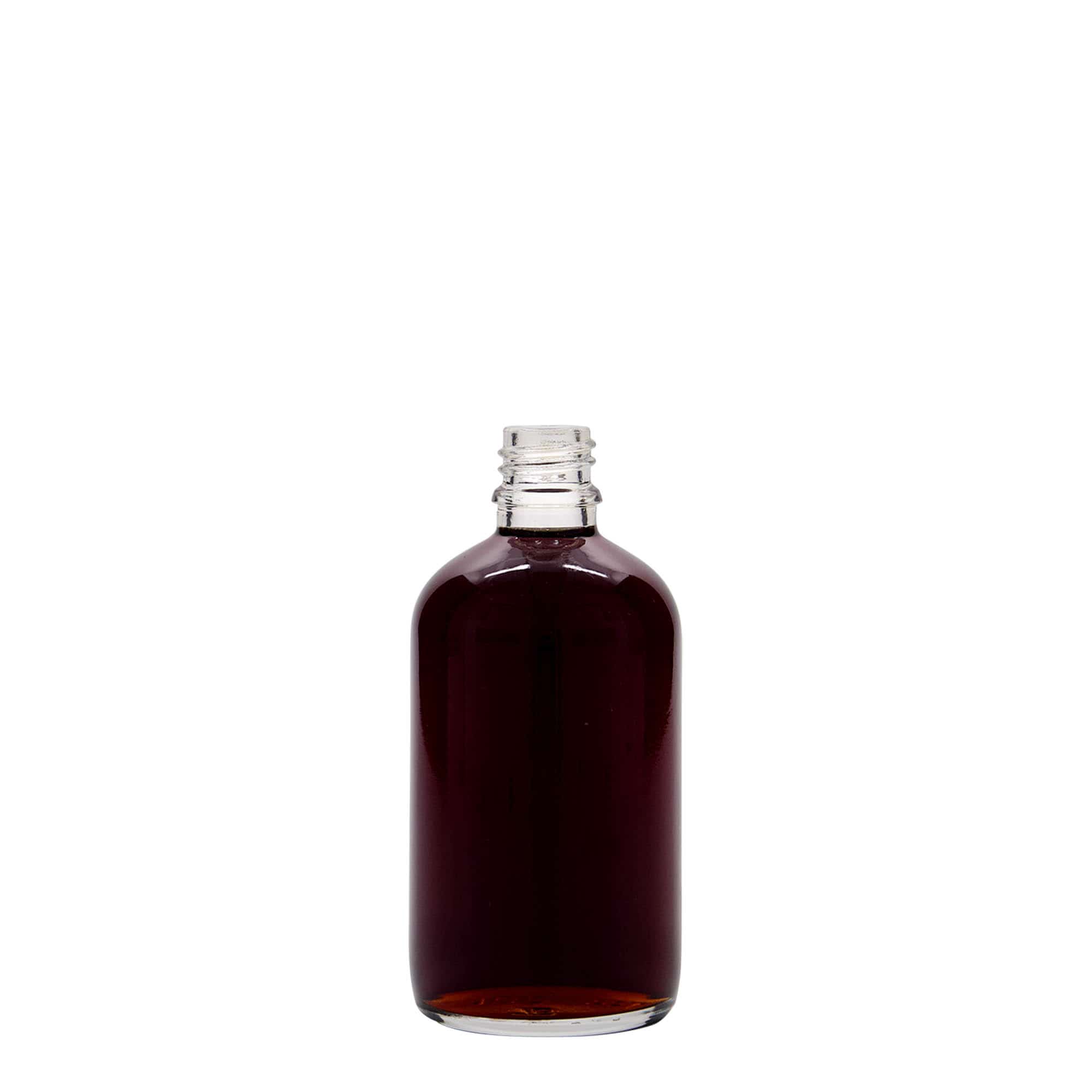 Frasco médico de 100 ml, vidro, boca: DIN 18