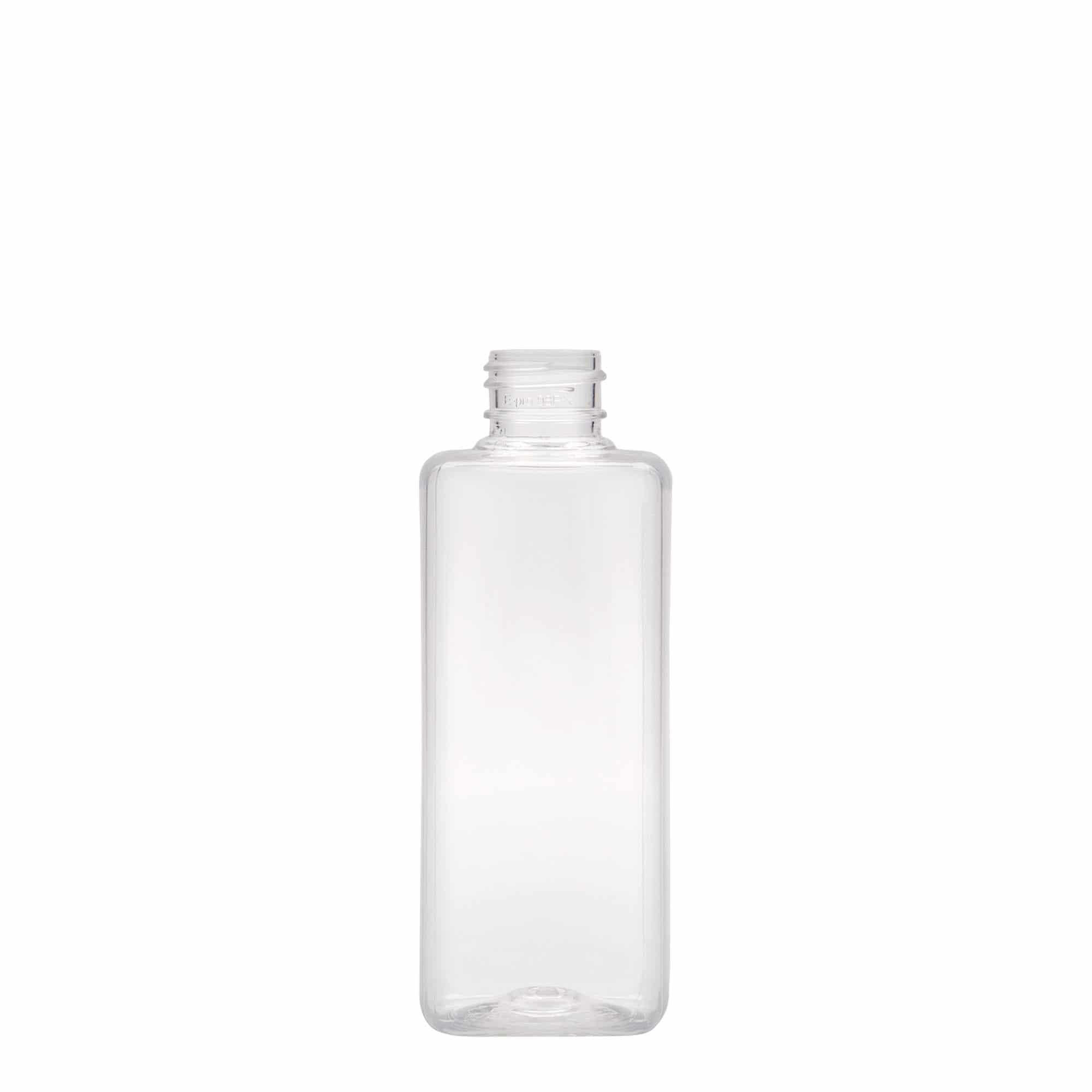 200 ml Garrafa PET 'Karl',quadrada, plástico, boca: GPI 24/410