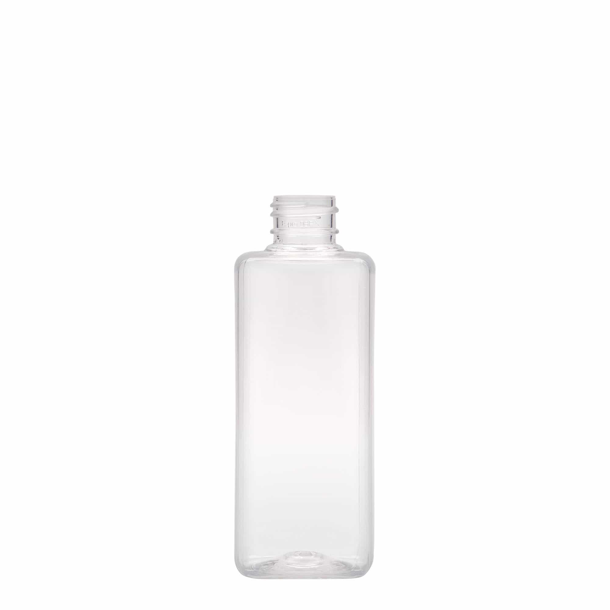 Garrafa PET de 200 ml 'Karl', quadrada, plástico, bocal: 24/410