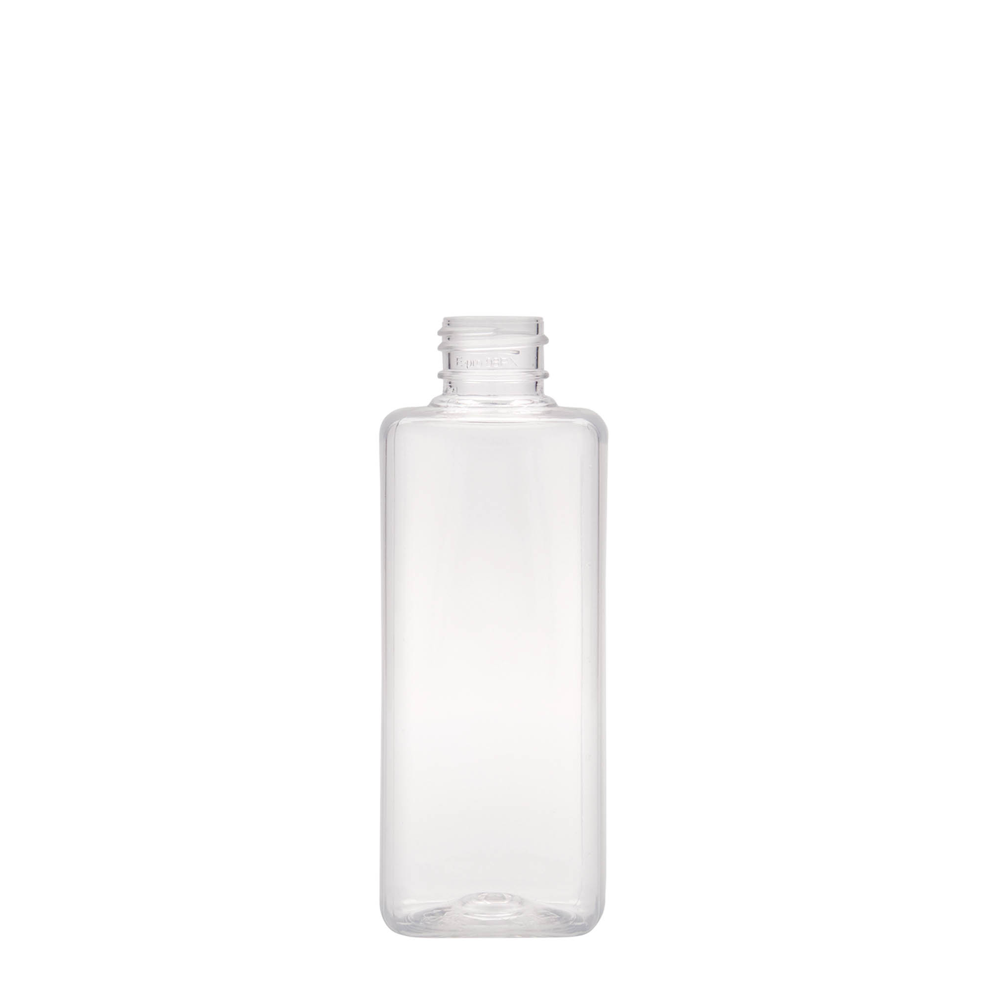 Garrafa PET de 200 ml 'Karl', quadrada, plástico, bocal: 24/410 Garrafa PET de 200 ml 'Karl', quadrada, plástico, bocal: 24/410