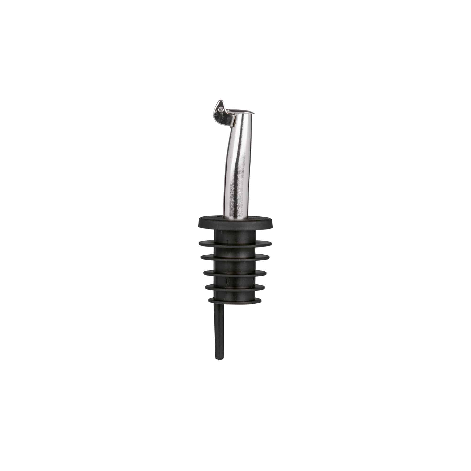Bico de enchimento Inox com tampa de metal, aço inoxidável, prateado
