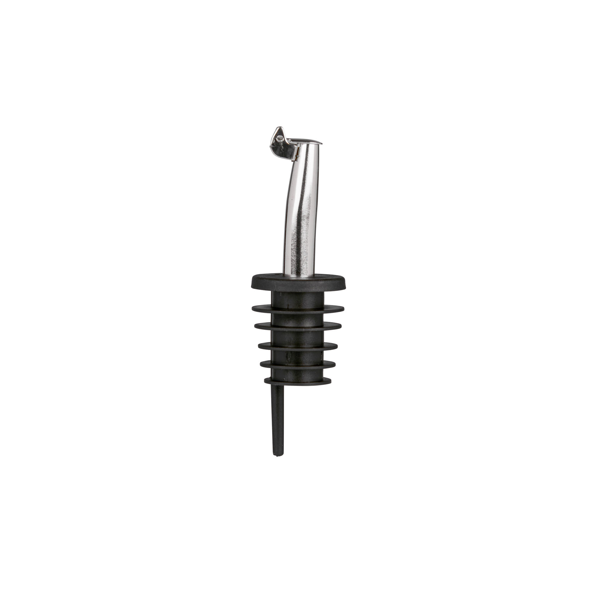 Bico de enchimento Inox com tampa de metal, aço inoxidável, prateado
