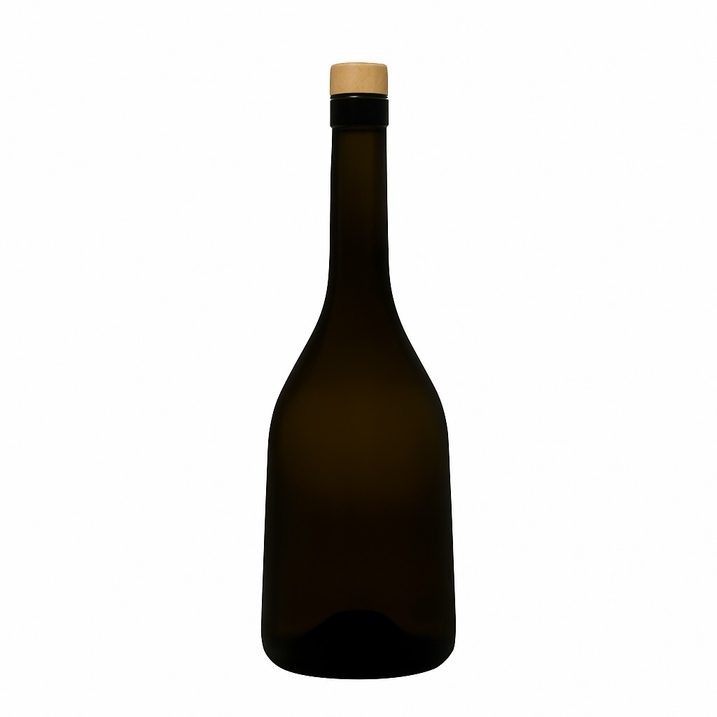 Garrafa de vidro de 750 ml 'Rustica', verde antigo, boca: cortiça Garrafa de vidro de 750 ml 'Rustica', verde antigo, boca: cortiça