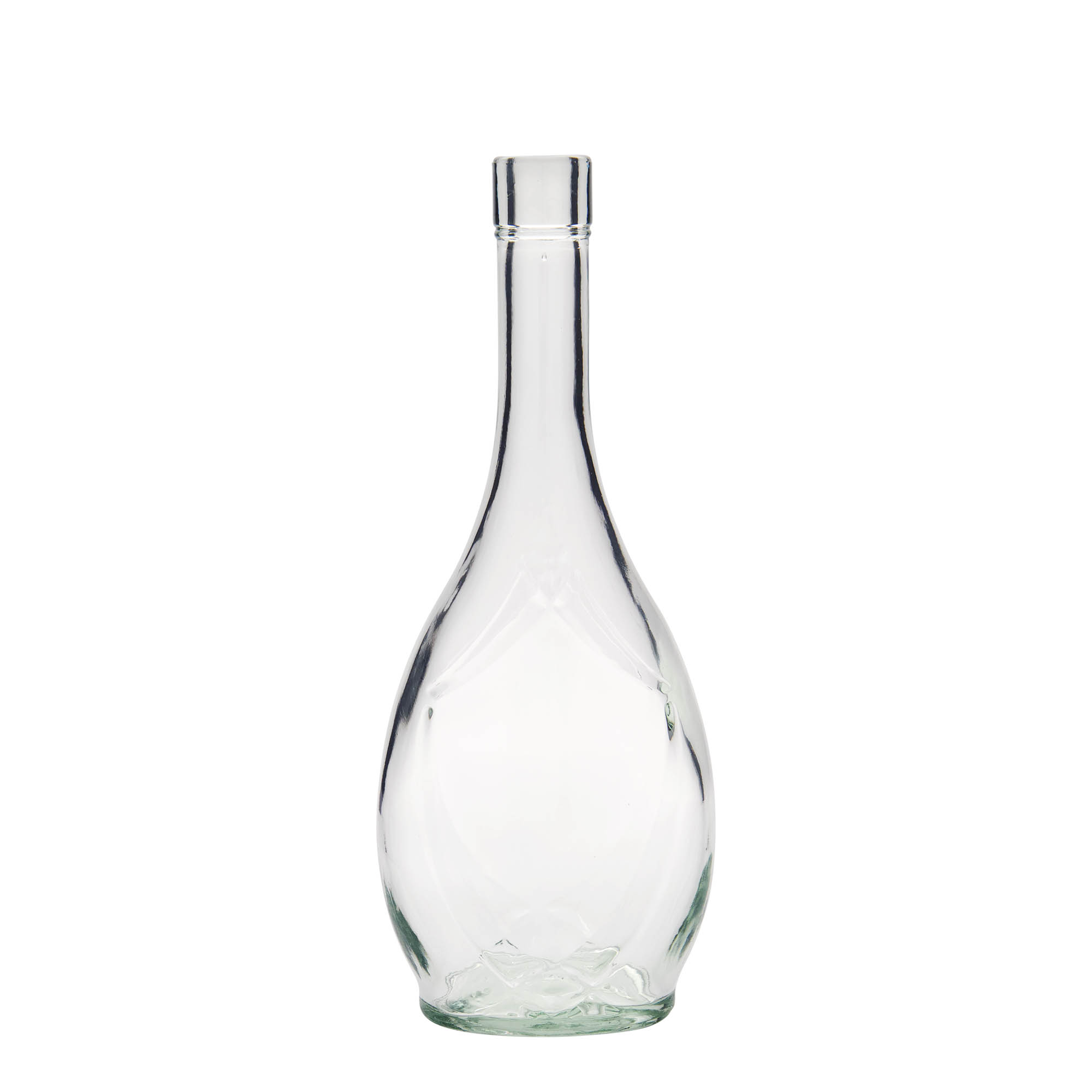 Garrafa de vidro de 500 ml 'Saragossa', oval, boca: cortiça