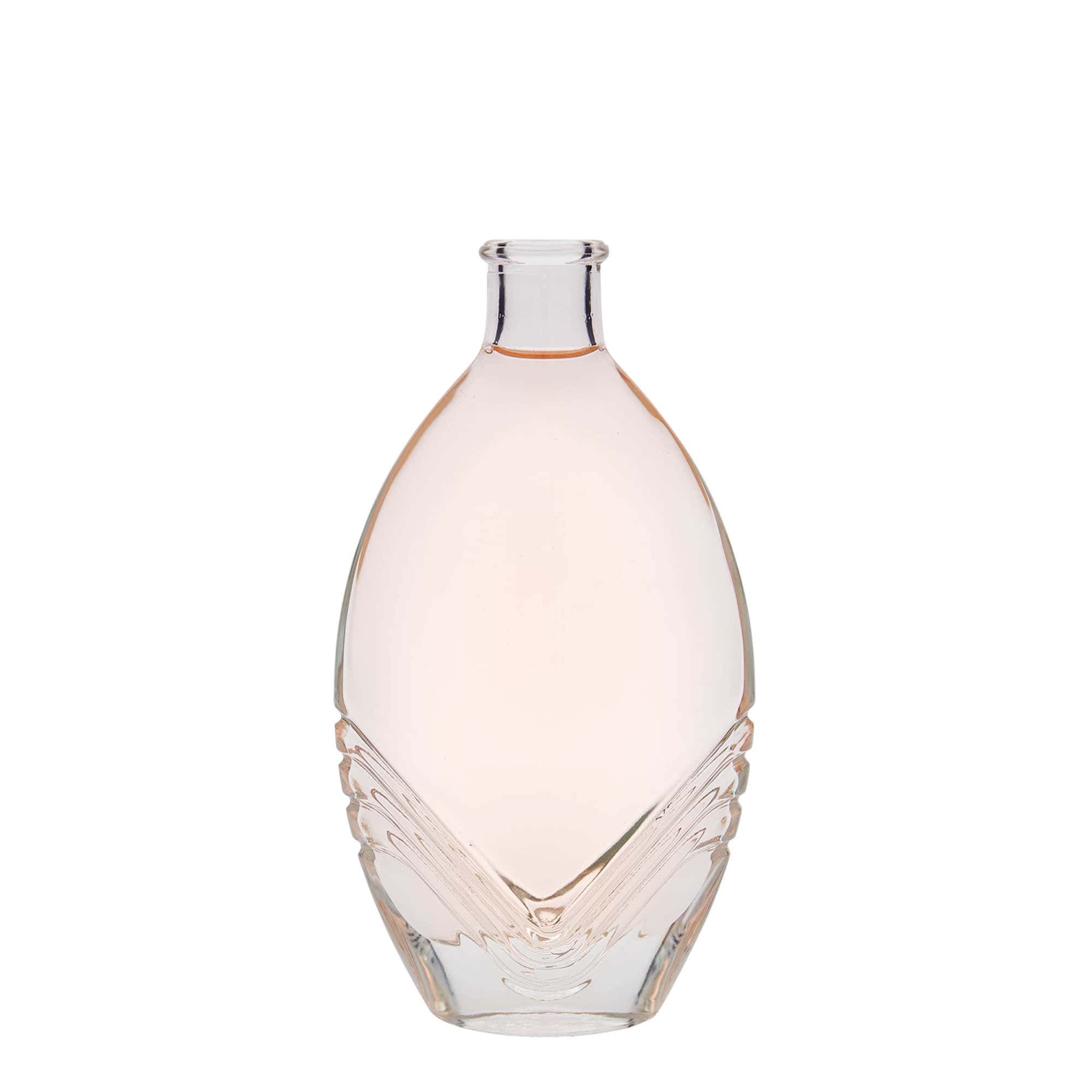 Frasco de vidro de 200 ml 'Florence', oval, boca: cortiça Frasco de vidro de 200 ml 'Florence', oval, boca: cortiça