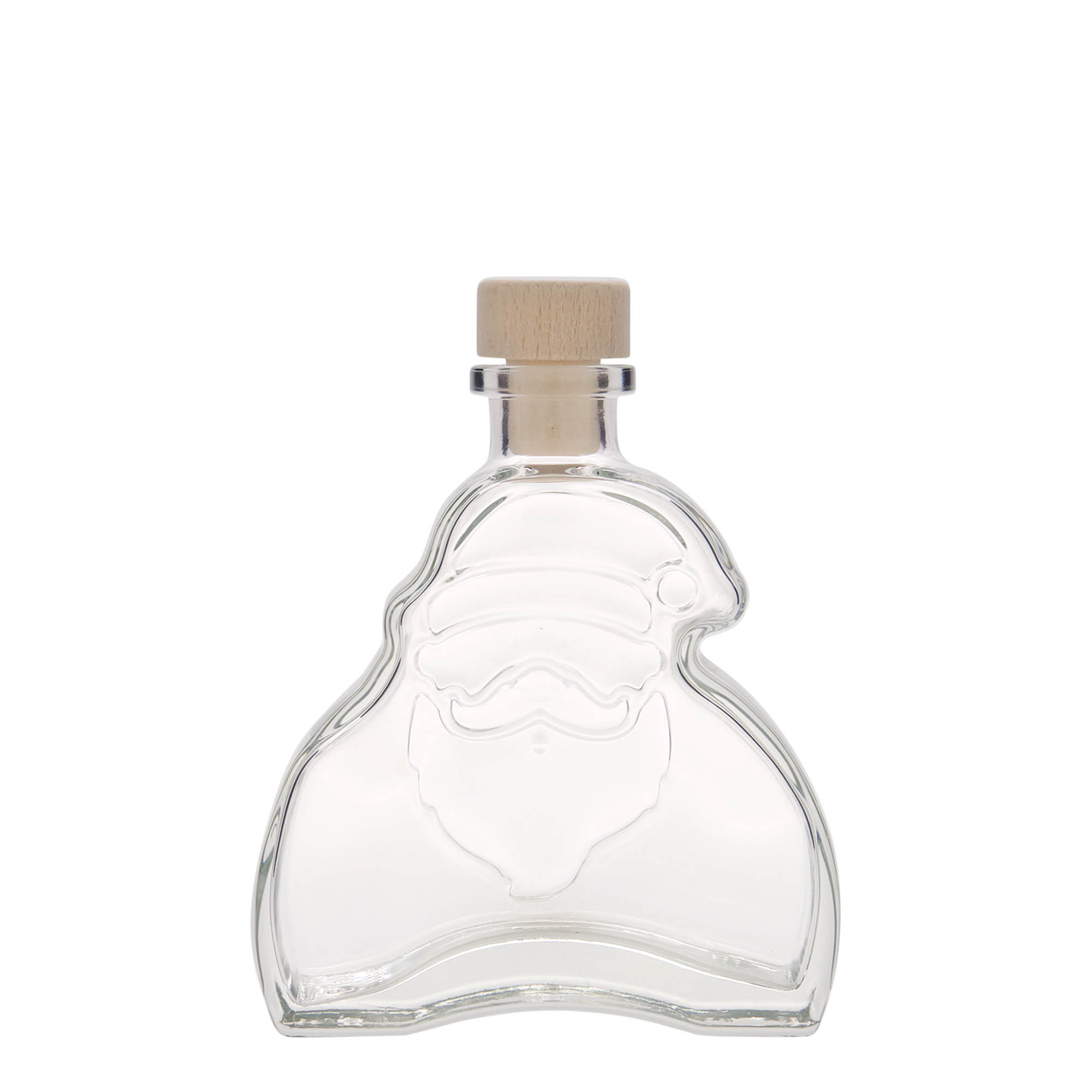 Frasco de vidro de 200 ml 'Pai Natal', Boca: Cortiça