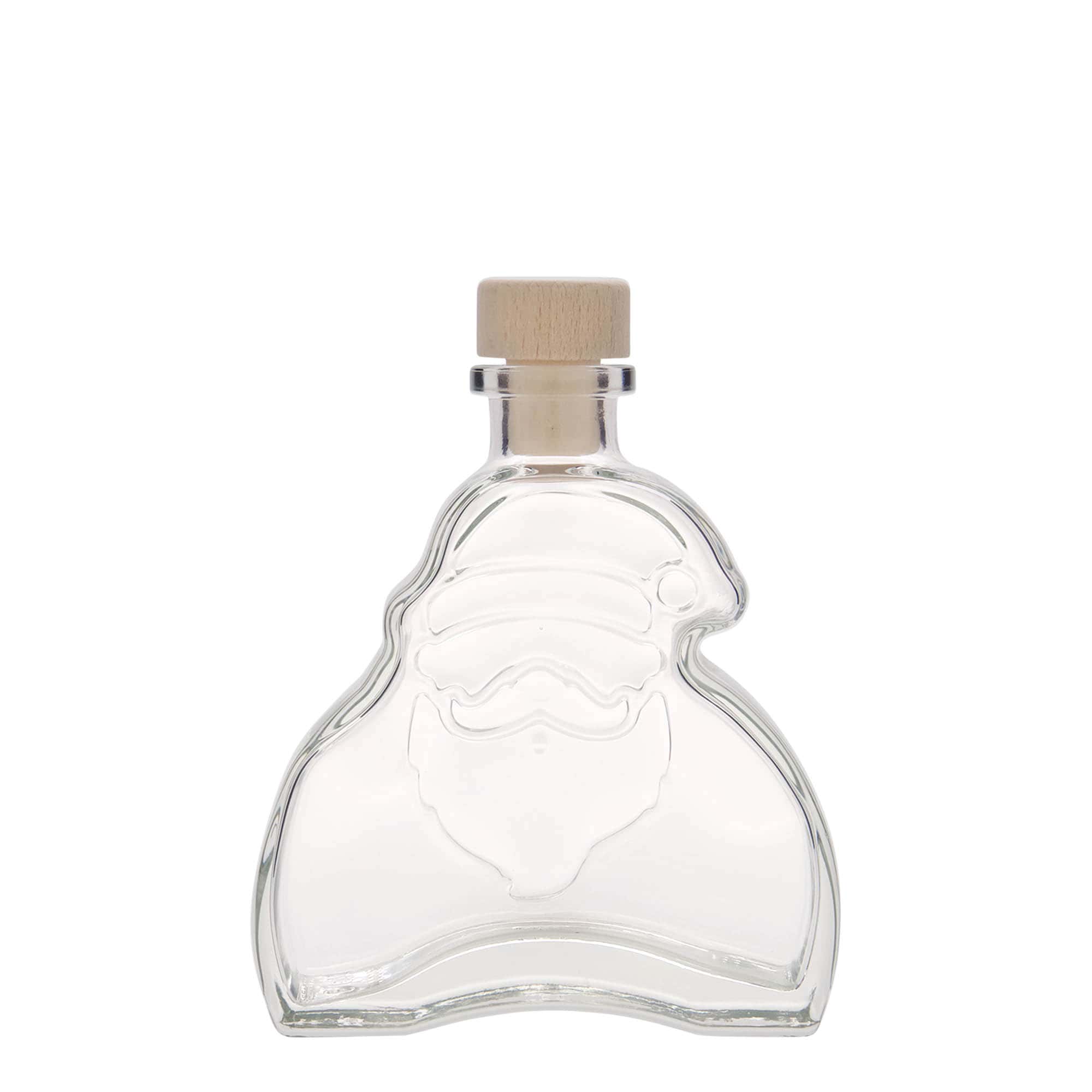 Frasco de vidro de 200 ml 'Pai Natal', Boca: Cortiça