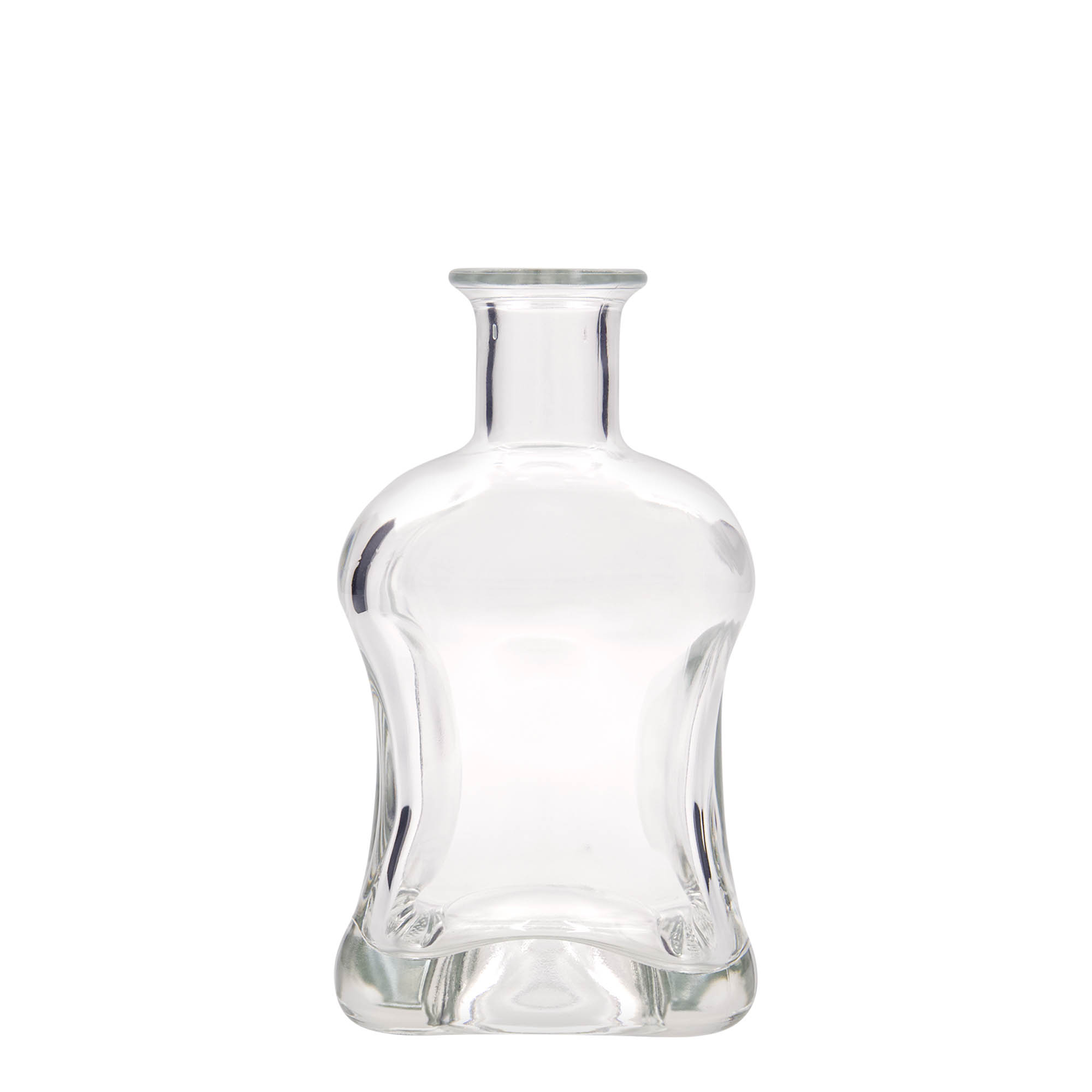 Garrafa de vidro de 500 ml 'Dublin', quadrada, boca: cortiça