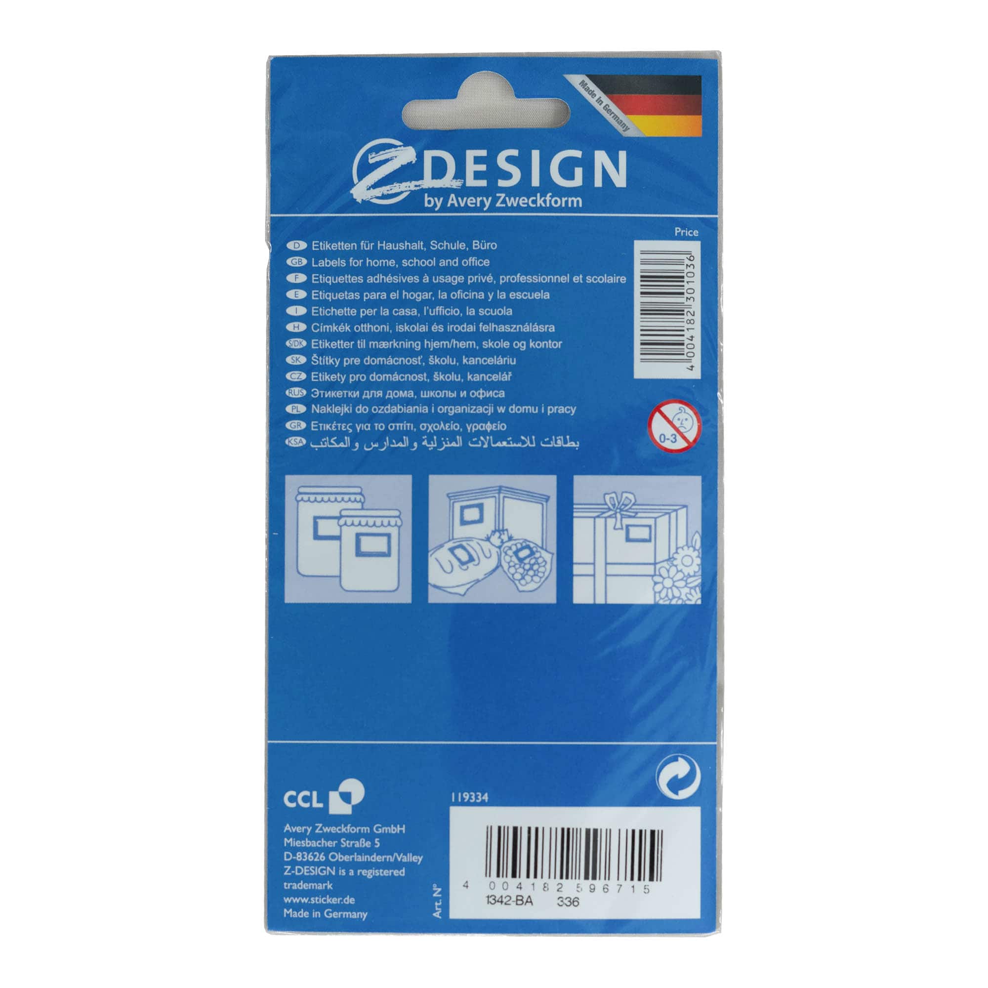 Zweckform Etiquetas 'Moldura Frutas', retangulares, papel, multicoloridas Zweckform Etiquetas 'Moldura Frutas', retangulares, papel, multicoloridas