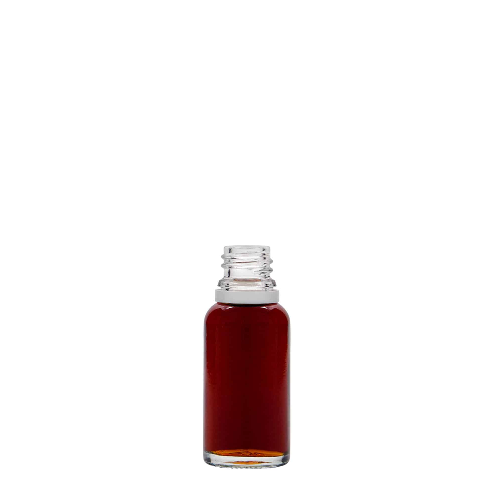 Frasco médico de 20 ml, vidro, bocal: DIN 18