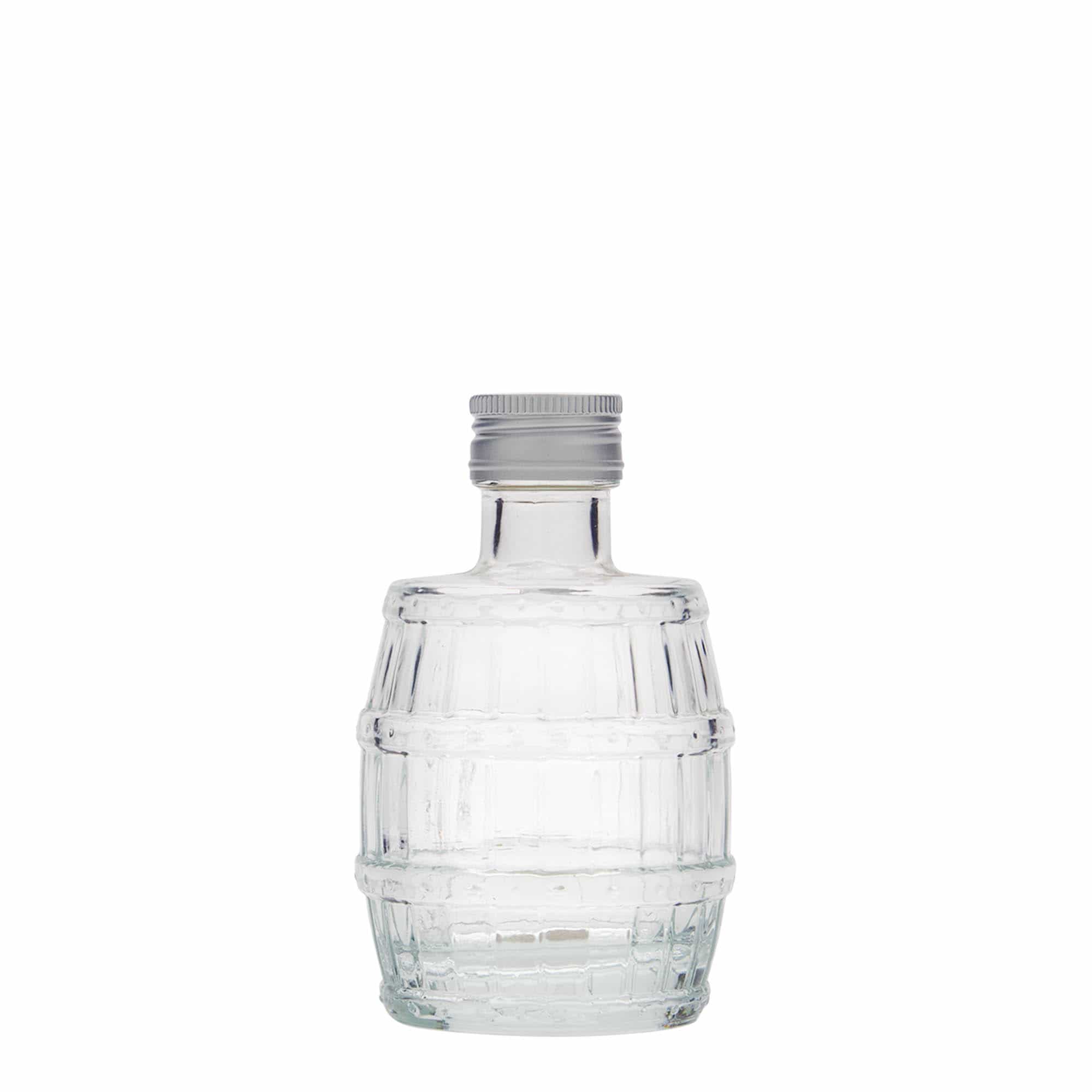 Frasco de vidro de 100 ml 'Barril', boca: PP 24