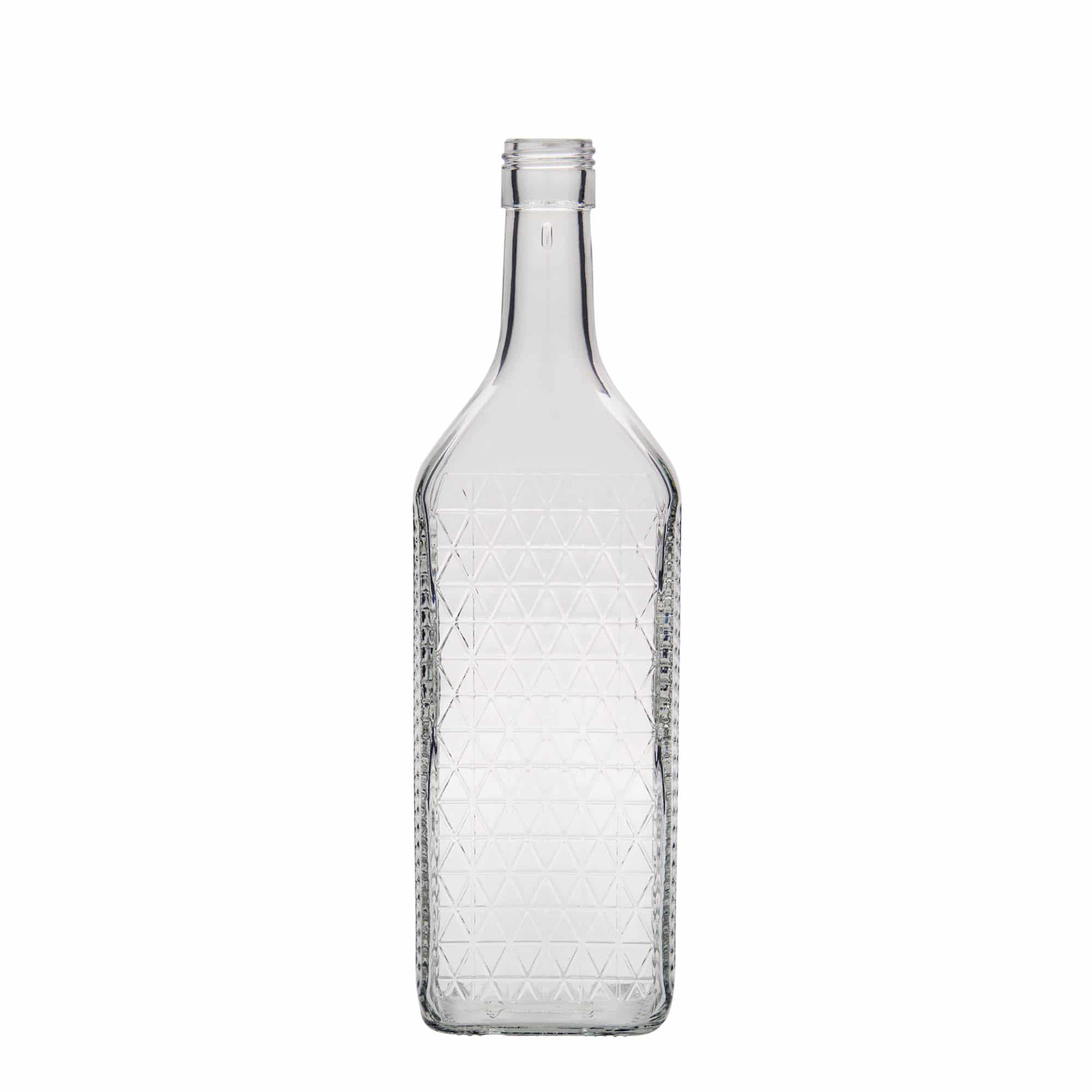 700 ml Garrafa de vidro 'Caruso', retangular, boca: PP 31,5 700 ml Garrafa de vidro 'Caruso', retangular, boca: PP 31,5