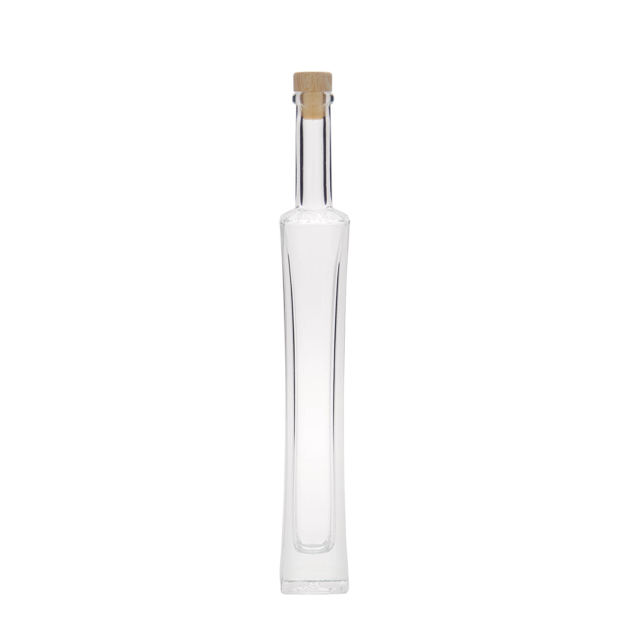 Frasco de vidro de 100 ml 'Koko', quadrado, boca: cortiça