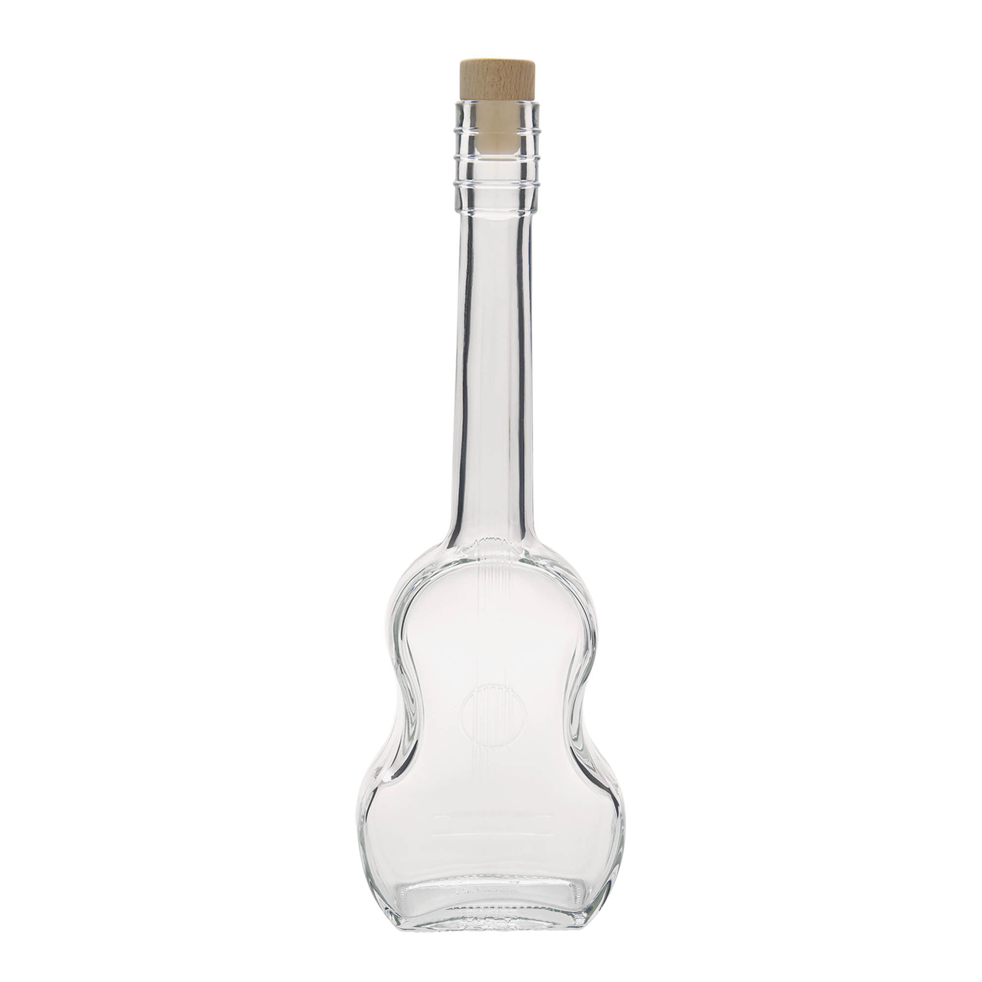 Garrafa de vidro de 500 ml 'Guitarra', Boca: Cortiça