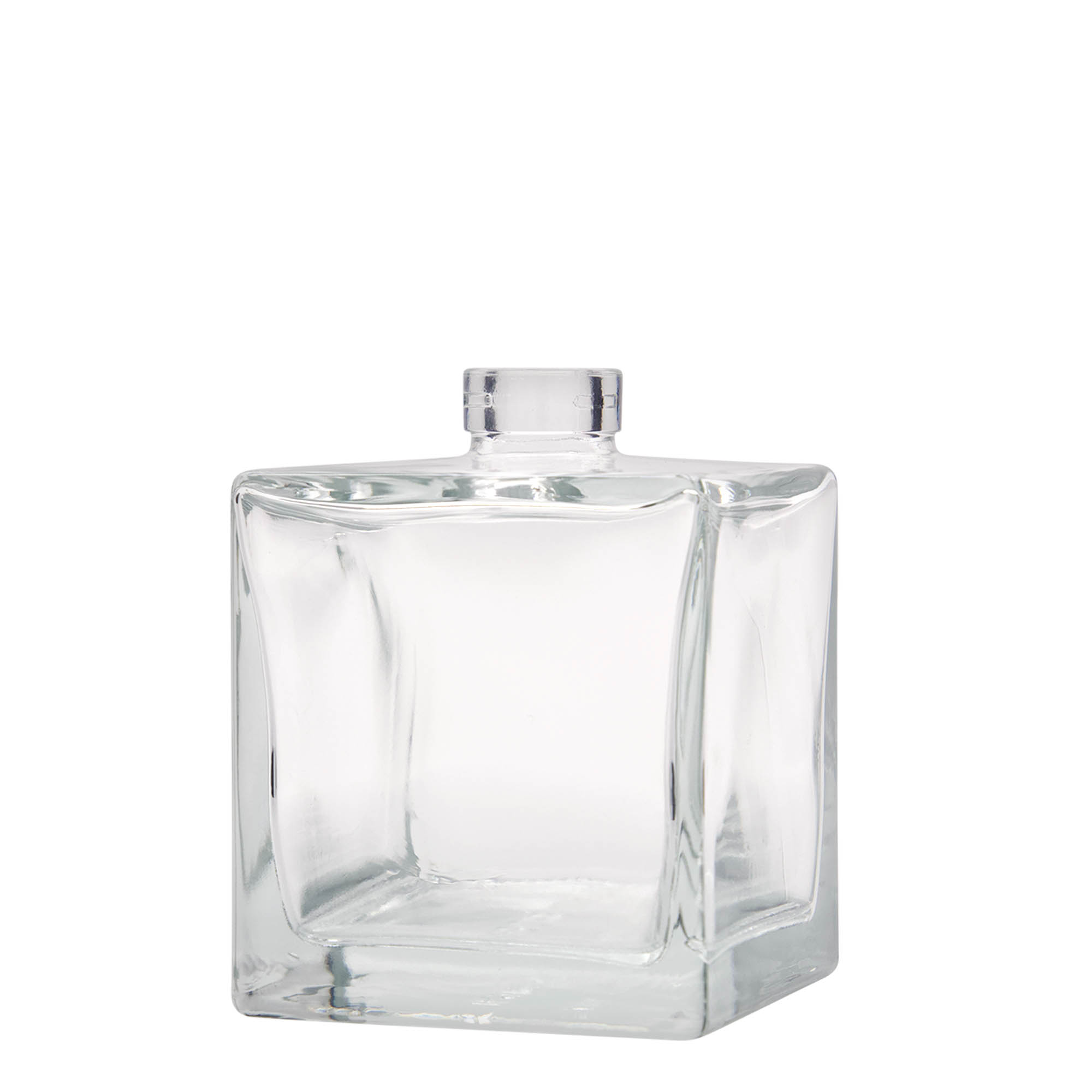 Garrafa de vidro de 500 ml 'Cube', quadrada, bocal: cortiça