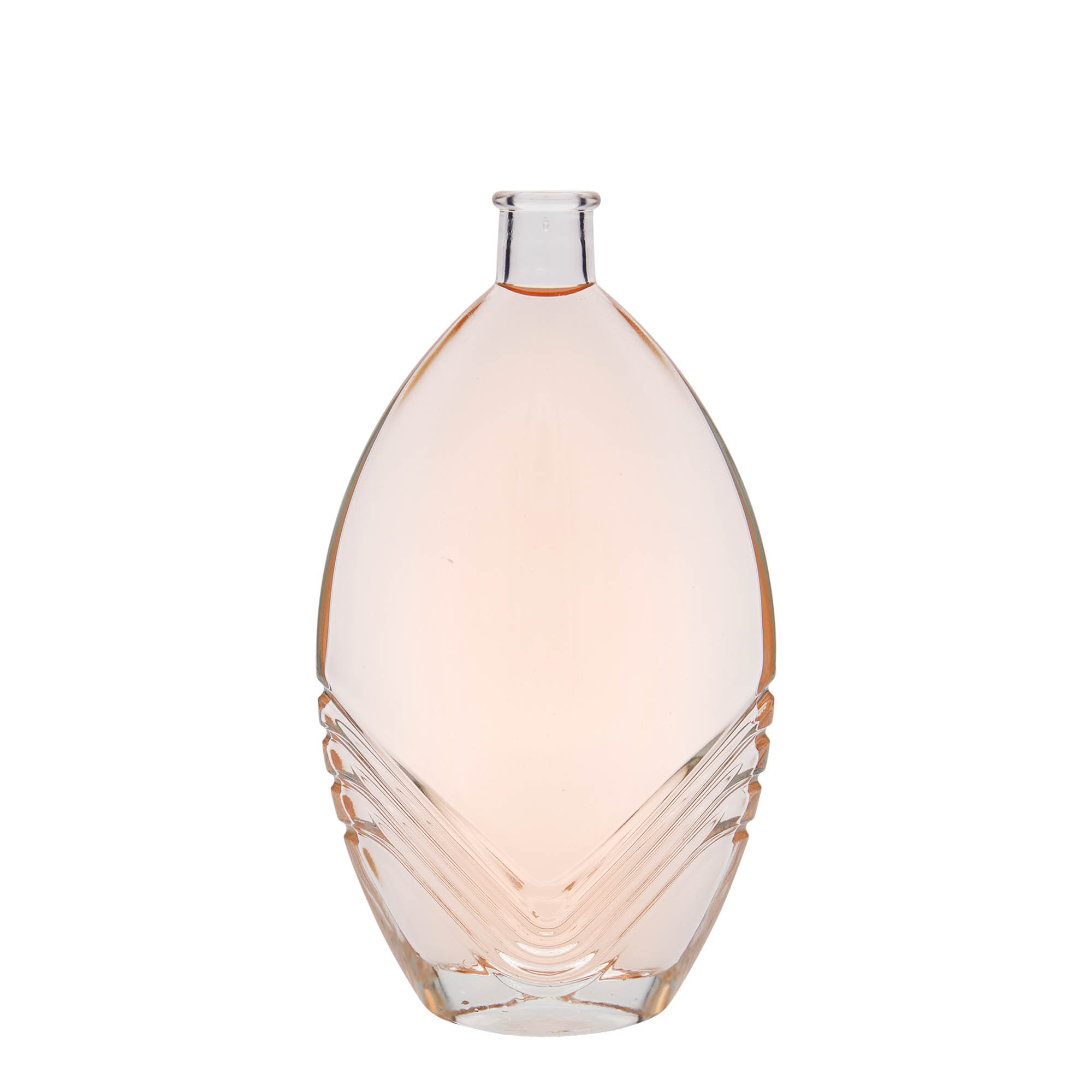 Garrafa de vidro de 500 ml 'Florence', oval, boca: cortiça