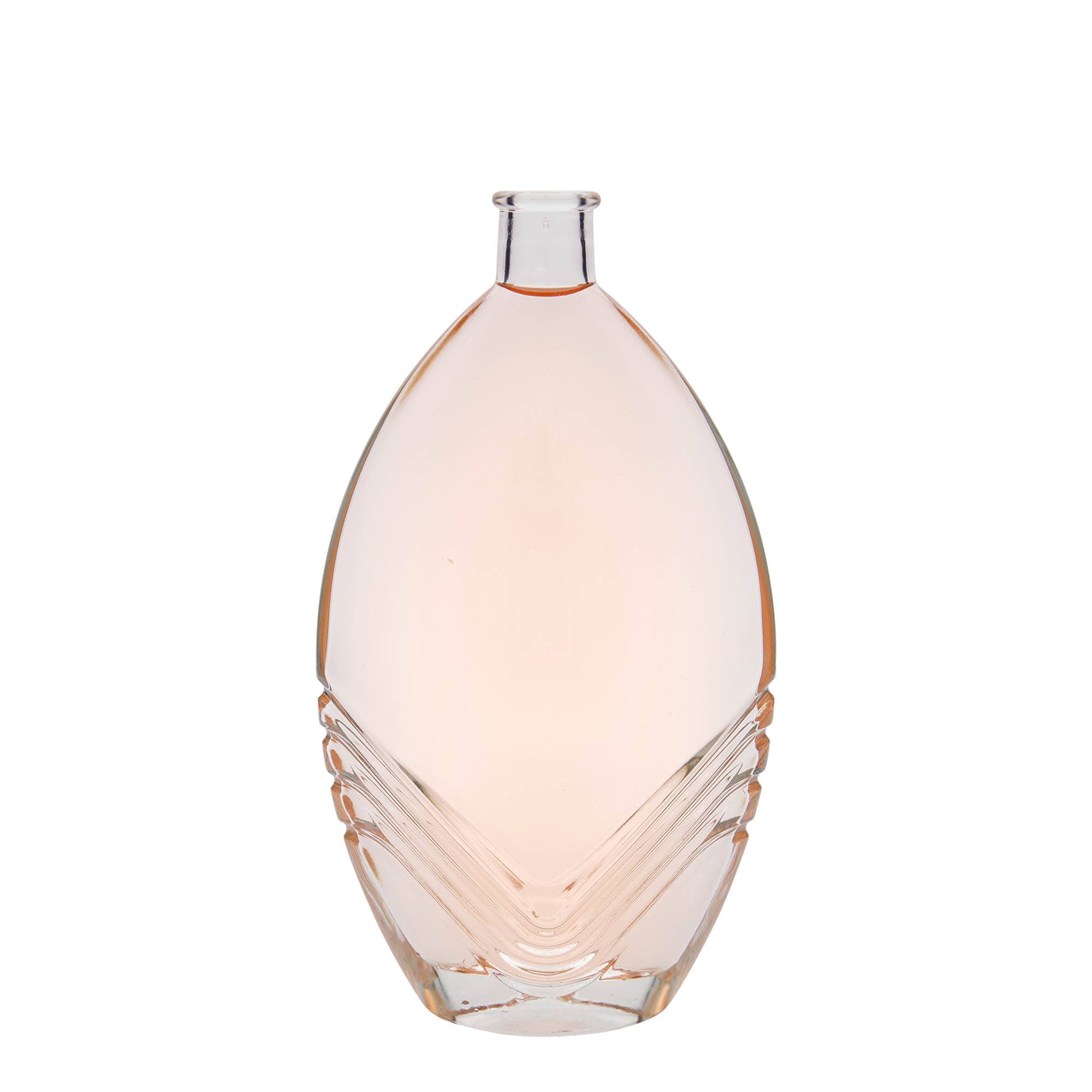 Garrafa de vidro de 500 ml 'Florence', oval, boca: cortiça