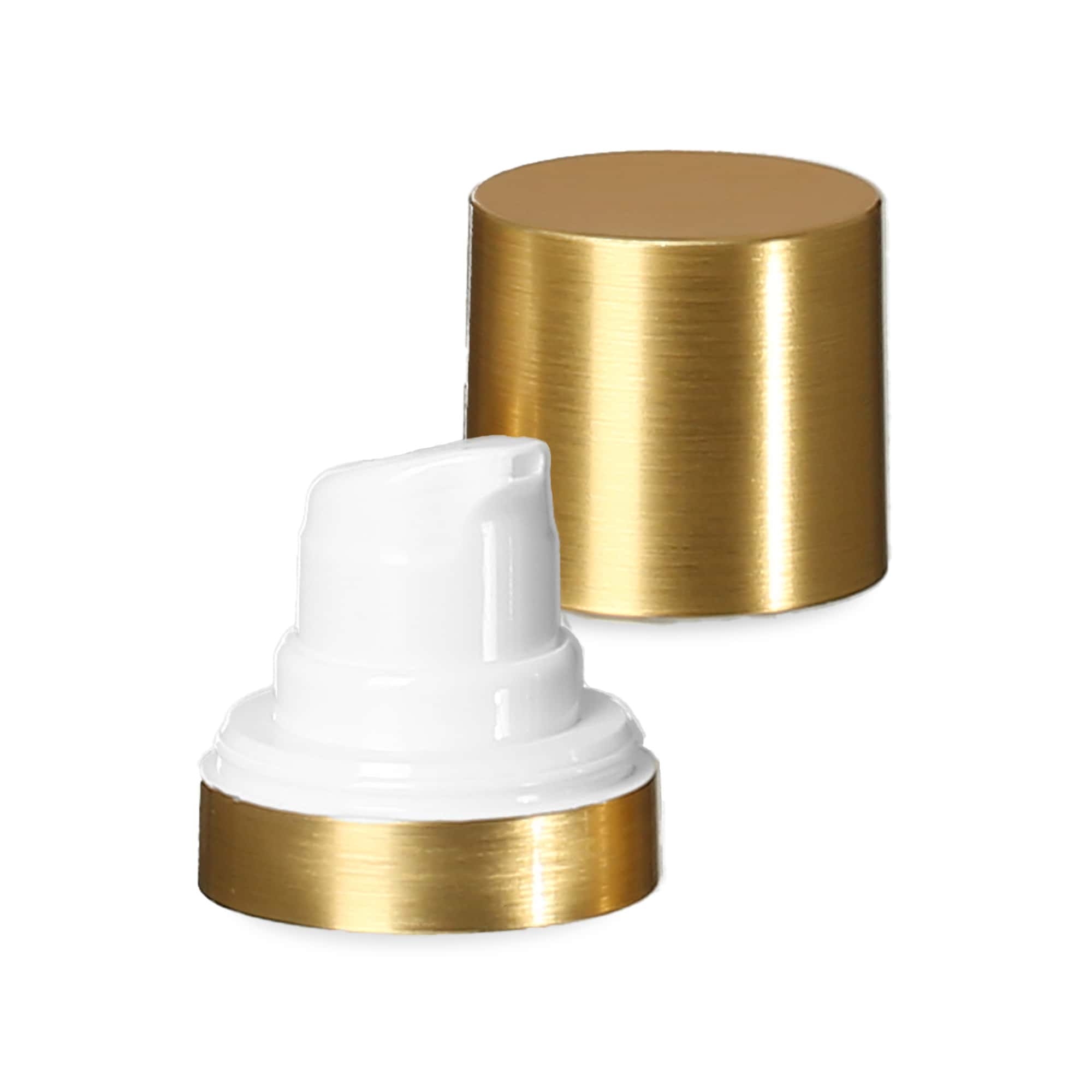 Cabeça Airless Micro Goldrand + branca, tampa de encaixe brilhante