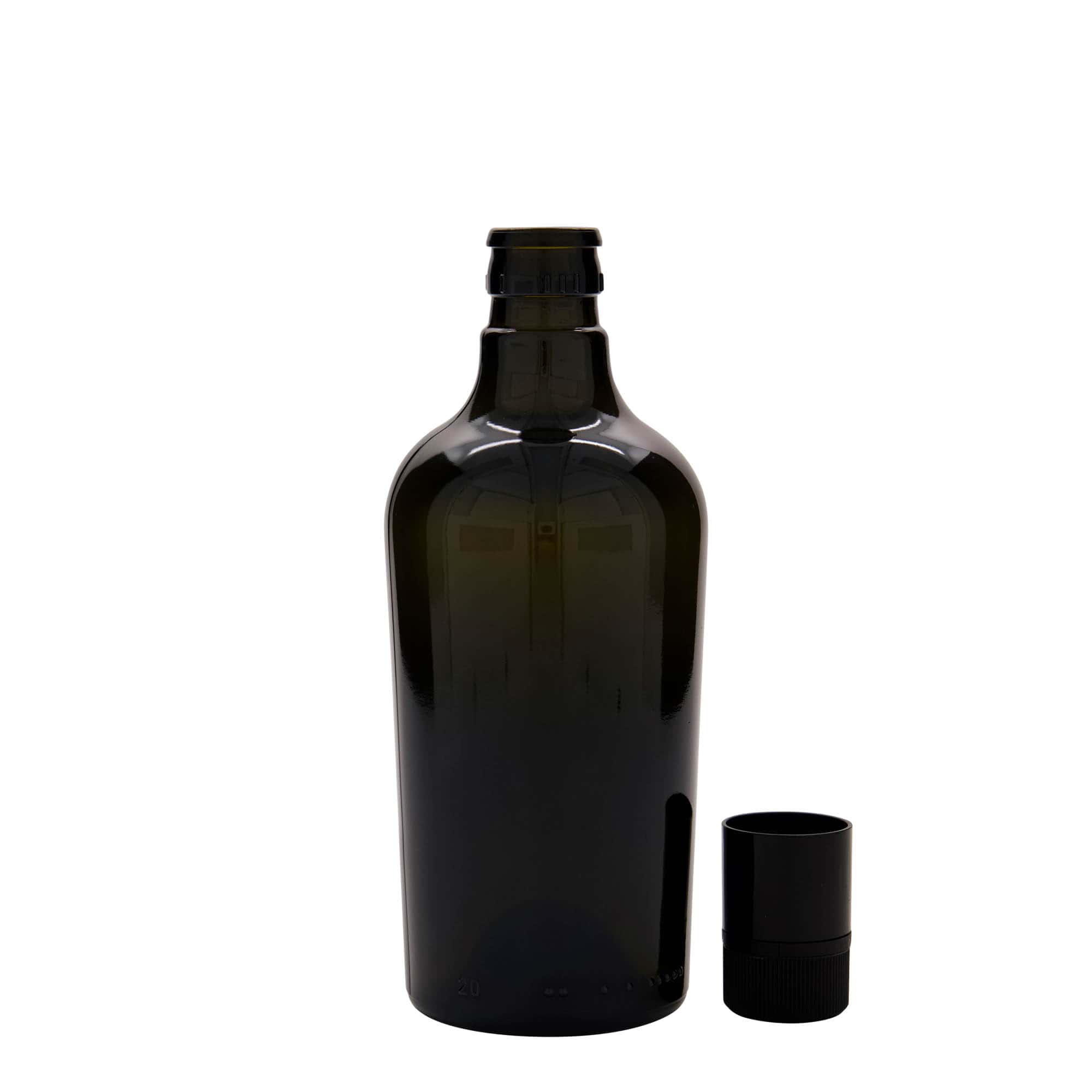 Frasco de vinagre/óleo 'Oleum' 500 ml, vidro, verde antigo, bocal: DOP