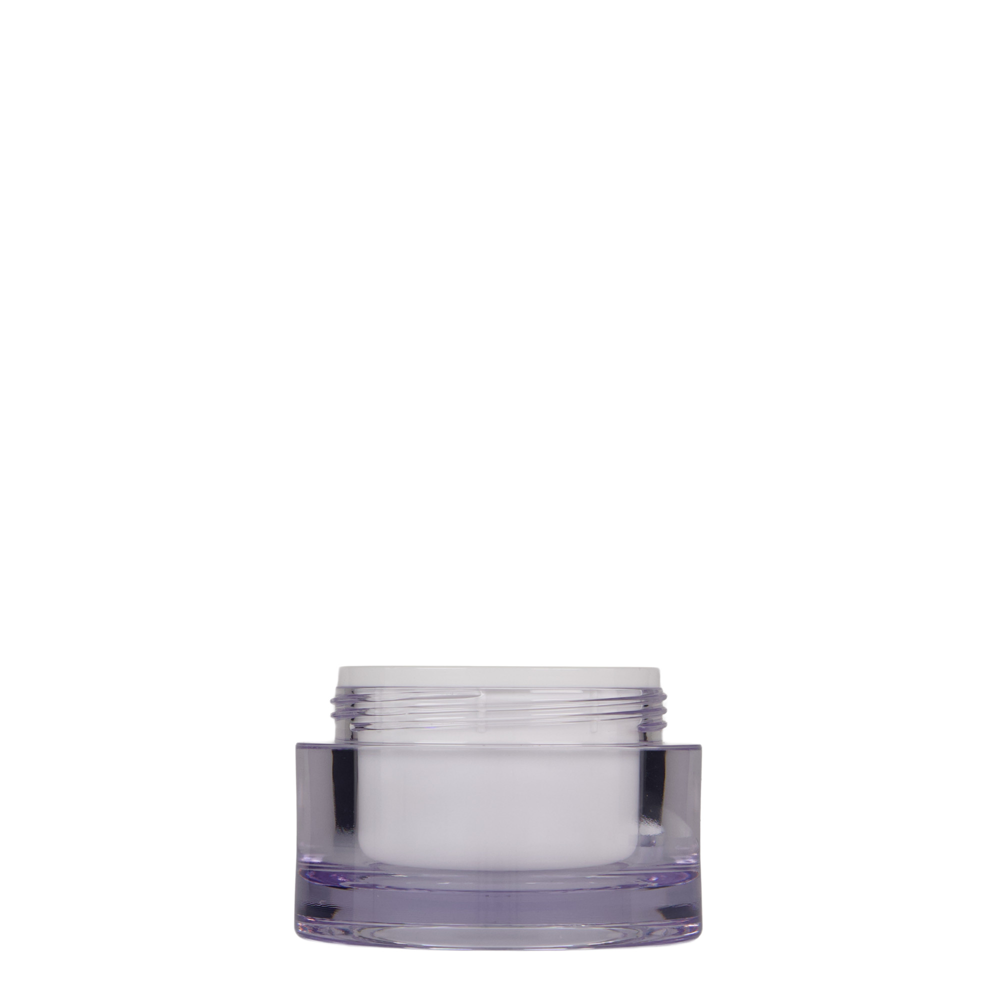 50 ml frasco, plástico SAN, branco, abertura: tampa de rosca