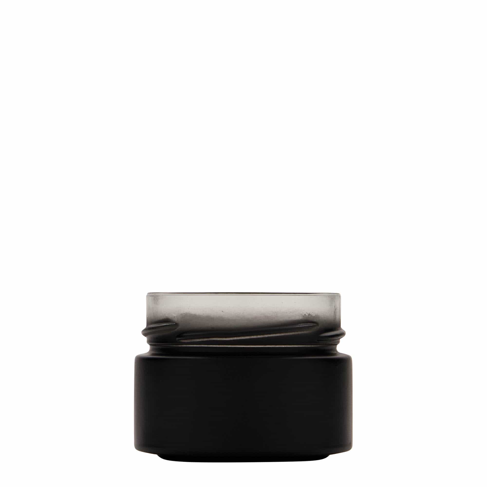 130 ml Frasco redondo 'Aurora', preto, Boca: Deep-Twist-Off (DTO 66)