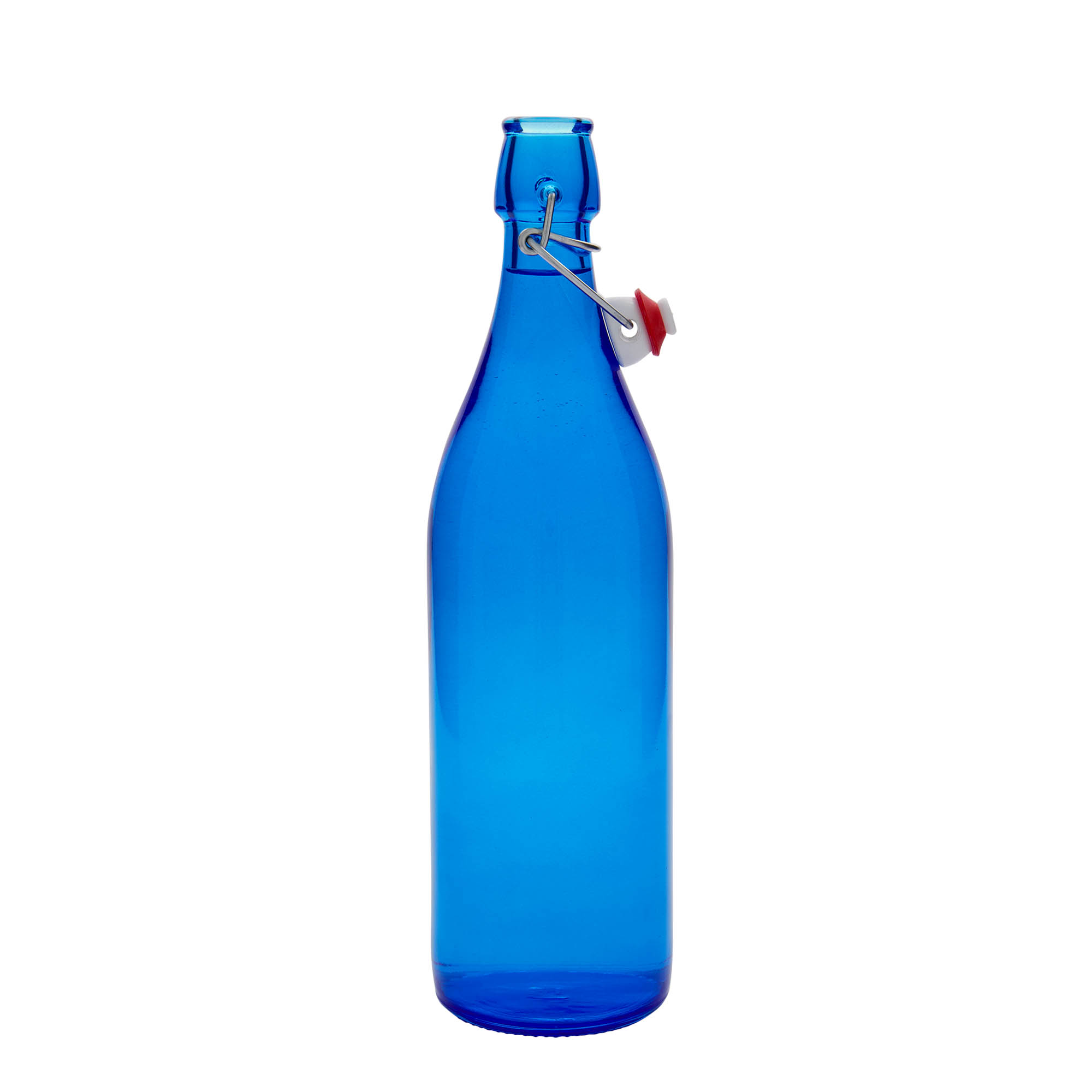 Garrafa de vidro de 1.000 ml 'Giara', azul, boca: fecho de alavanca
