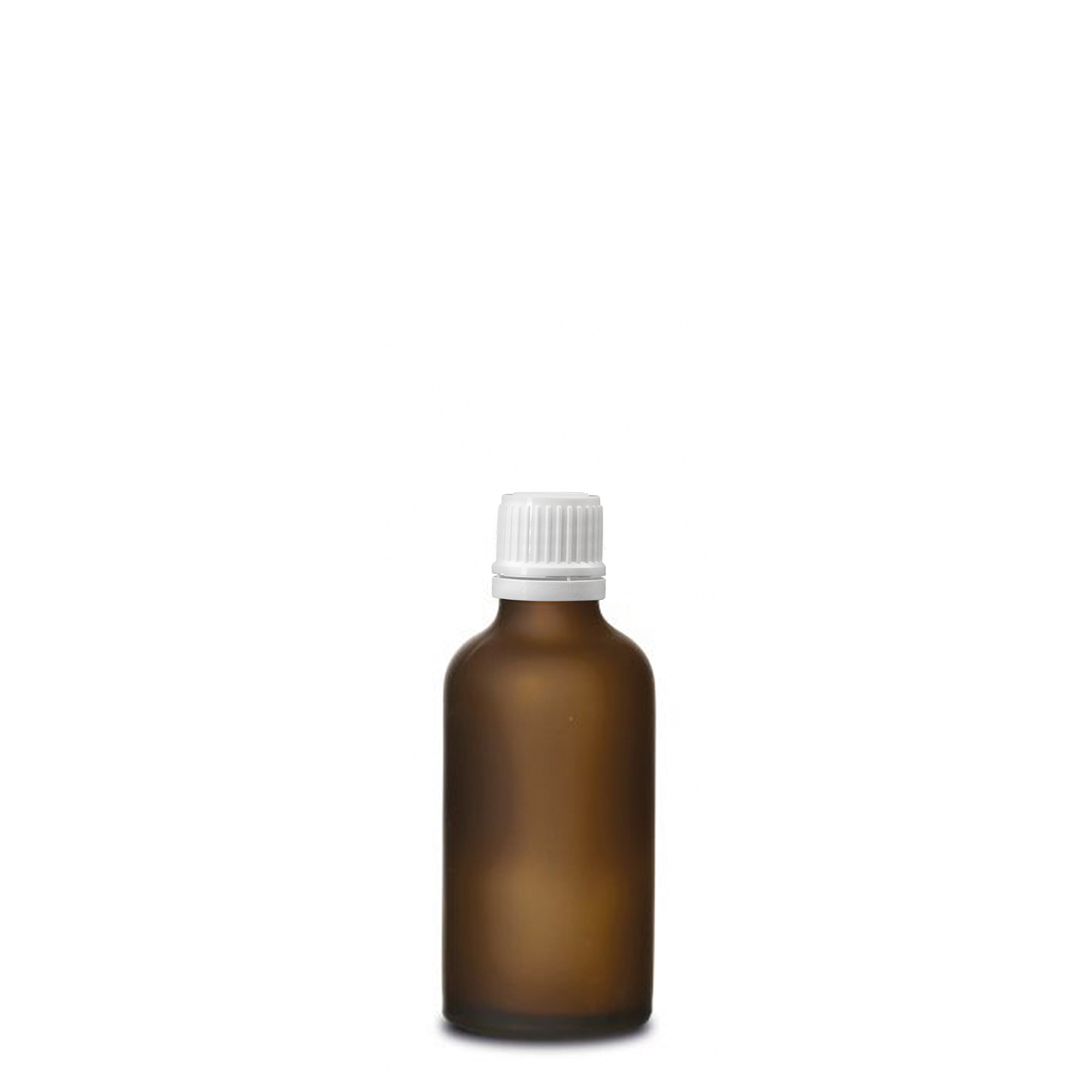 Frasco médico de 50 ml, vidro, castanho fosco, boca: DIN 18
