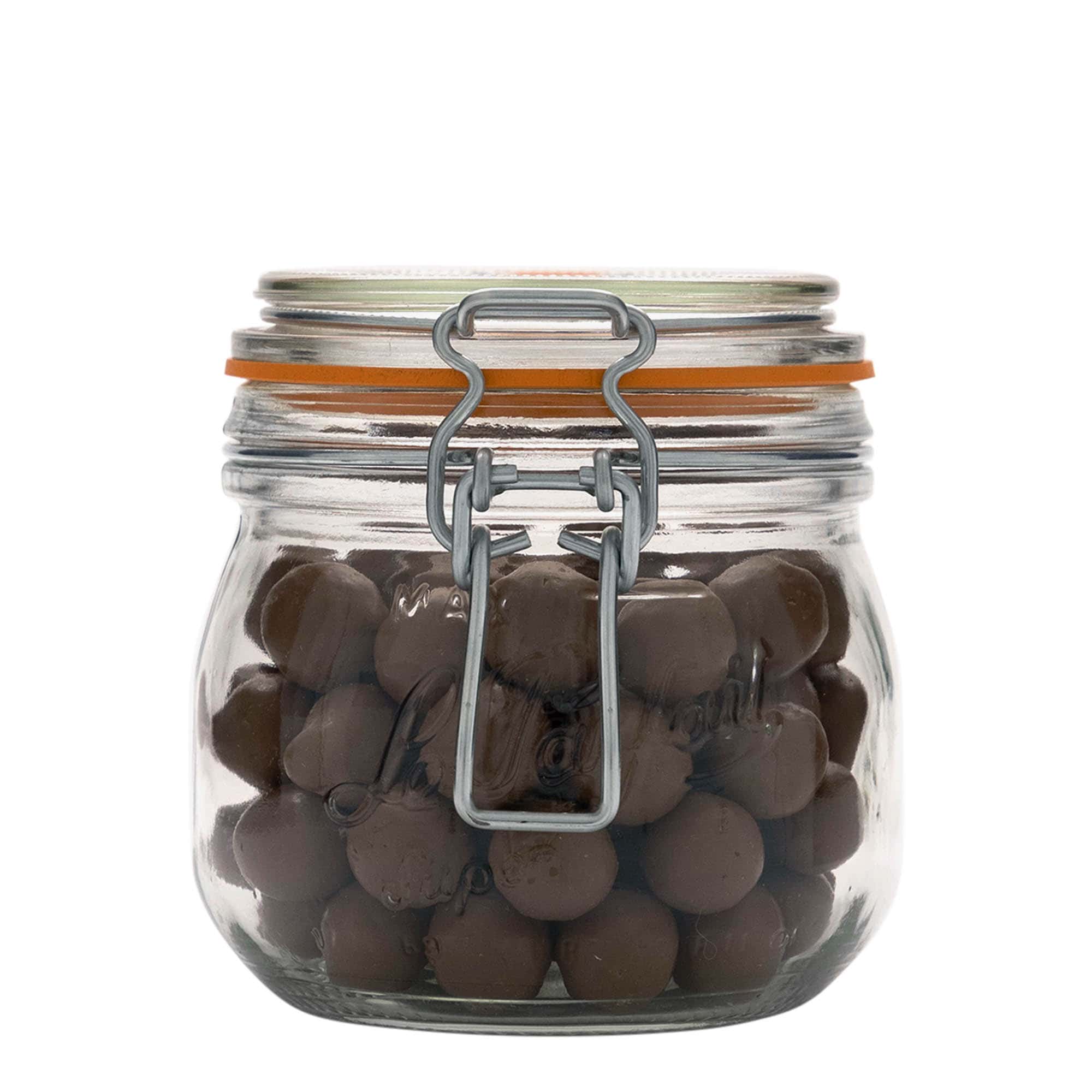 Frasco de vidro de 500 ml com fecho de arame 'Le Parfait Super Bocal', abertura: fecho de arame