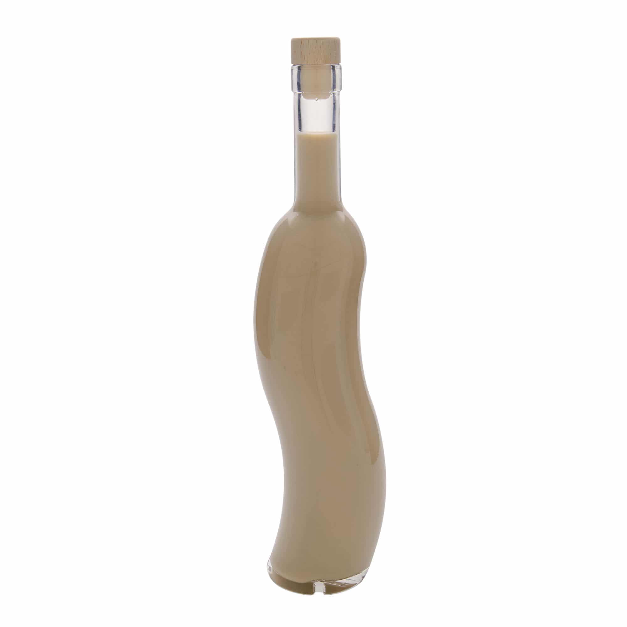 Garrafa de vidro de 500 ml 'La-Ola', semi-redonda, boca: cortiça