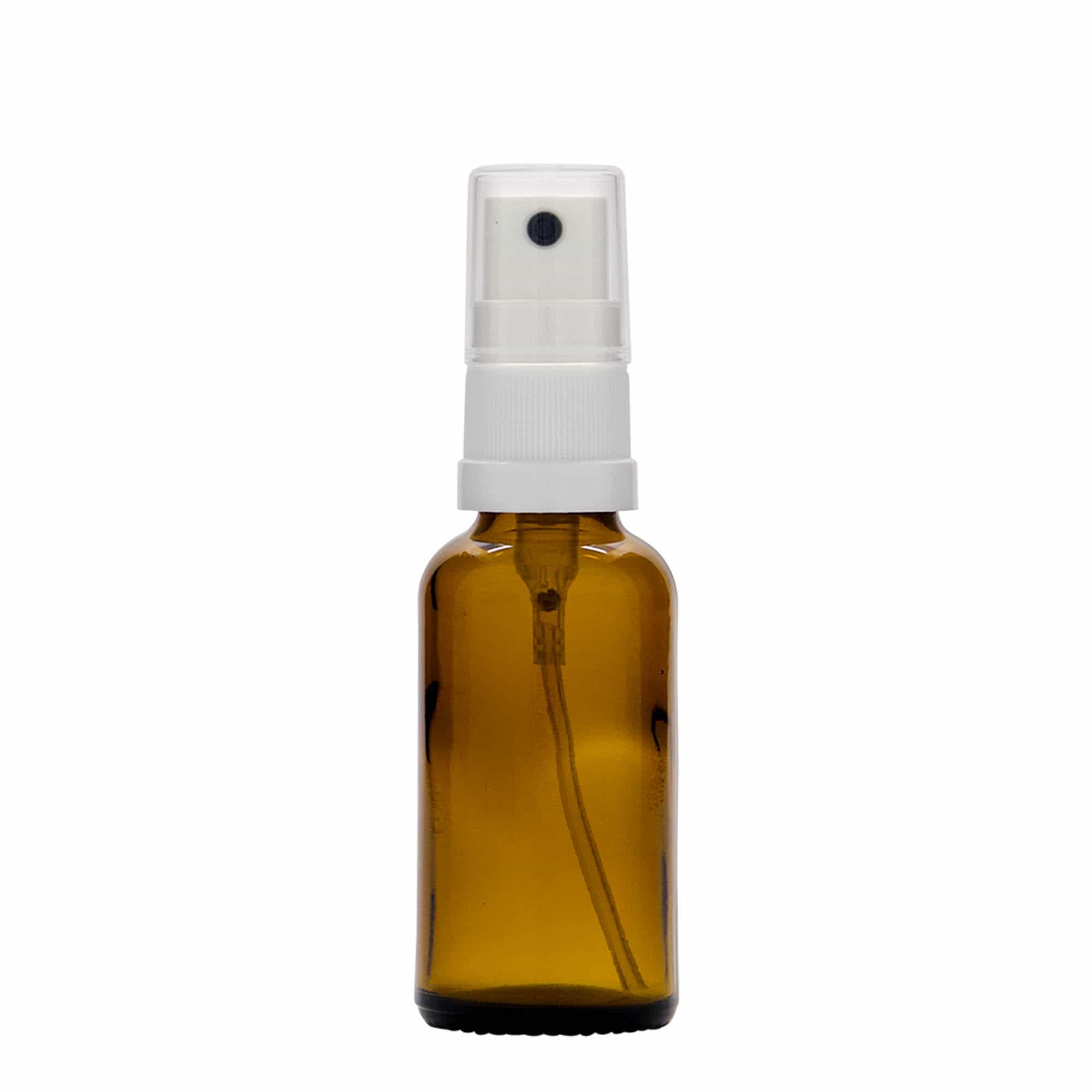 Frasco de spray 30 ml, medicamento, vidro, castanho, bocal: DIN 18