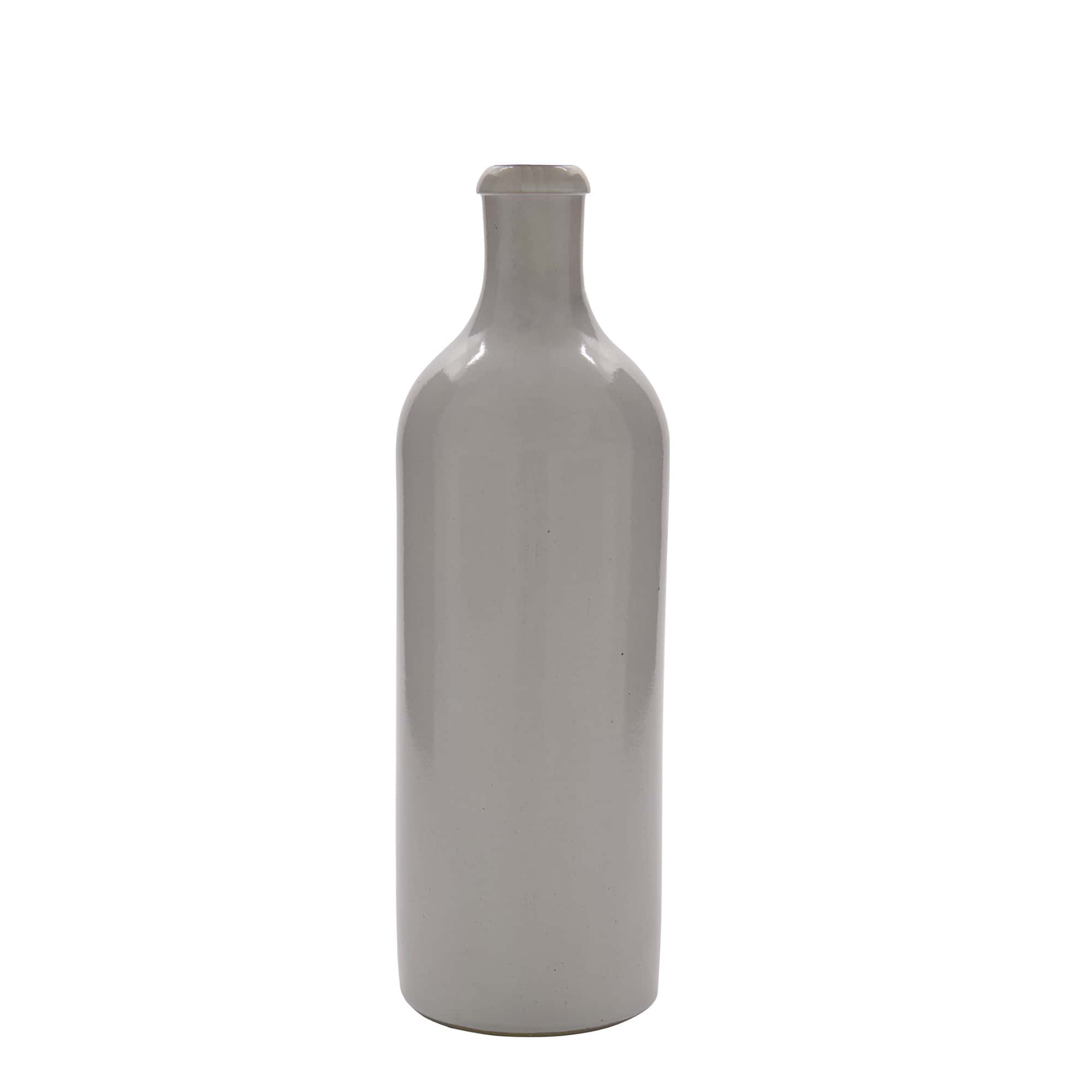 750 ml Jarro de barro, grés, branco, boca: Tampa mecânica 750 ml Jarro de barro, grés, branco, boca: Tampa mecânica