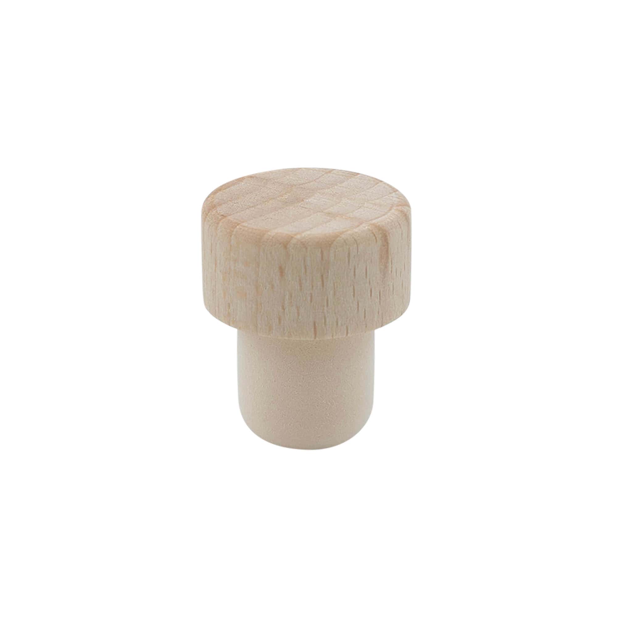 Rolha de pega 19 mm, madeira/plástico, para boca: cortiça