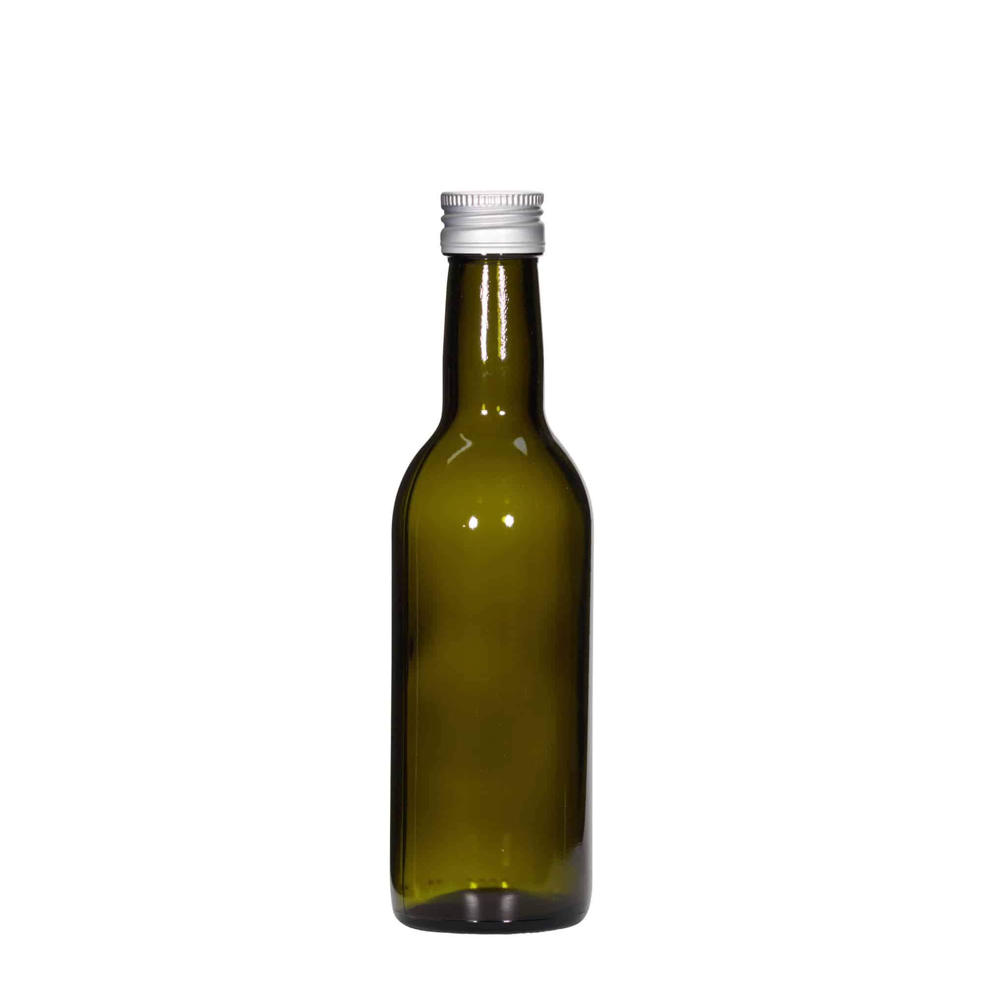 Frasco de vidro 250 ml 'Bordeaux', verde antigo, boca: PP 28