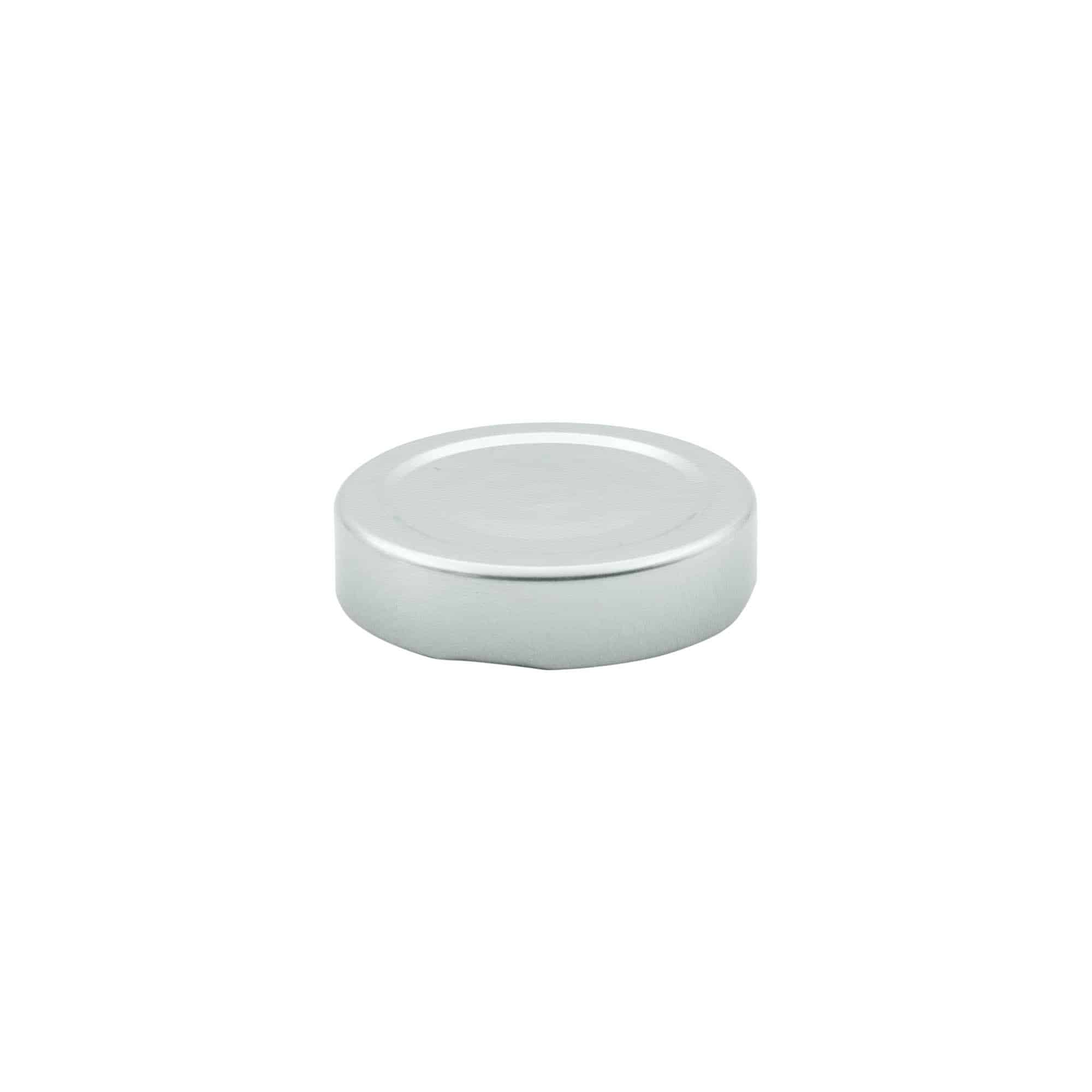 Tampa Deep-Twist-Off, folha de flandres, prateado, para boca: Deep-TO 58 Tampa Deep-Twist-Off, folha de flandres, prateado, para boca: Deep-TO 58